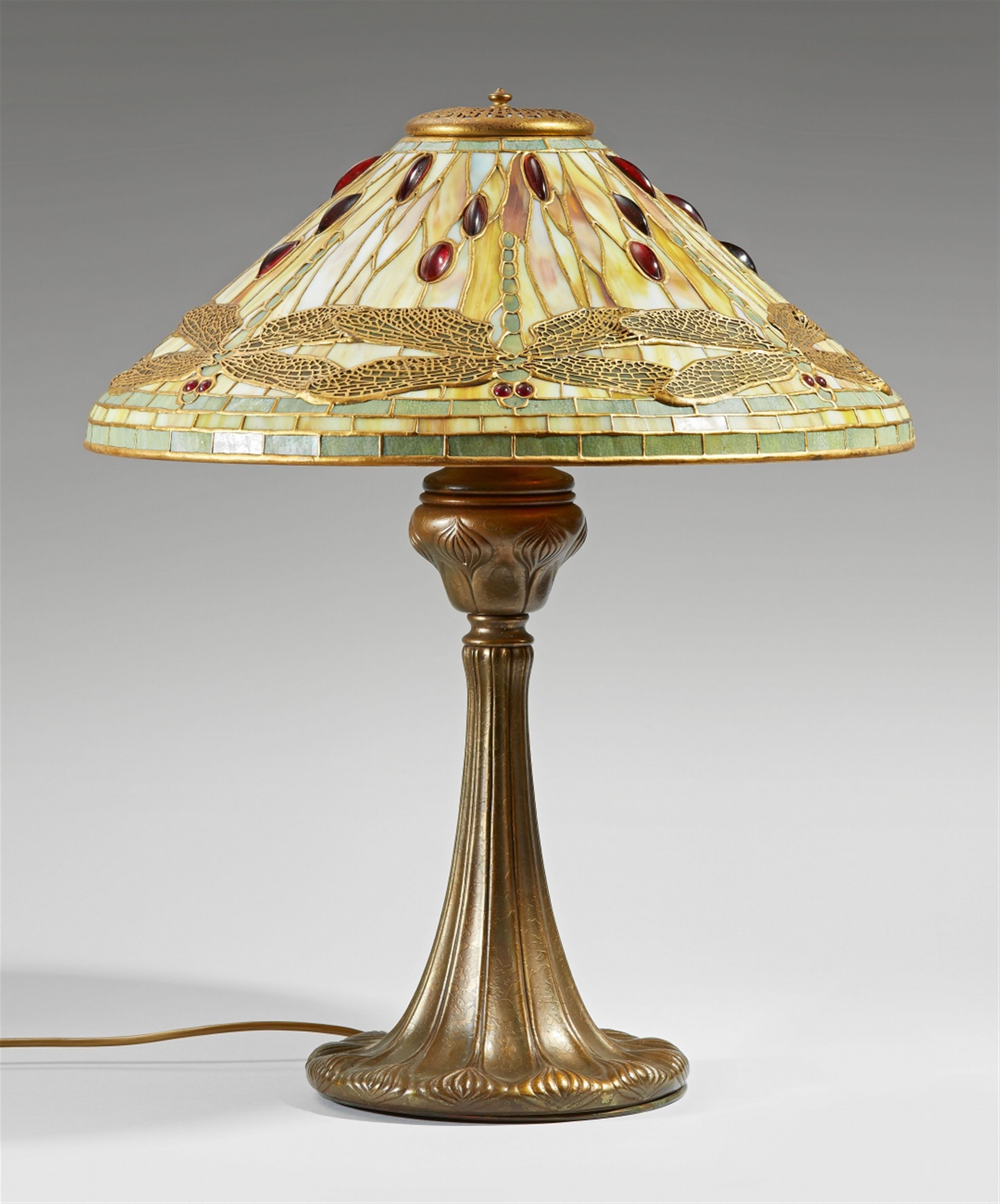Tiffany Studios Tischlampe Dragonfly cone - image-1