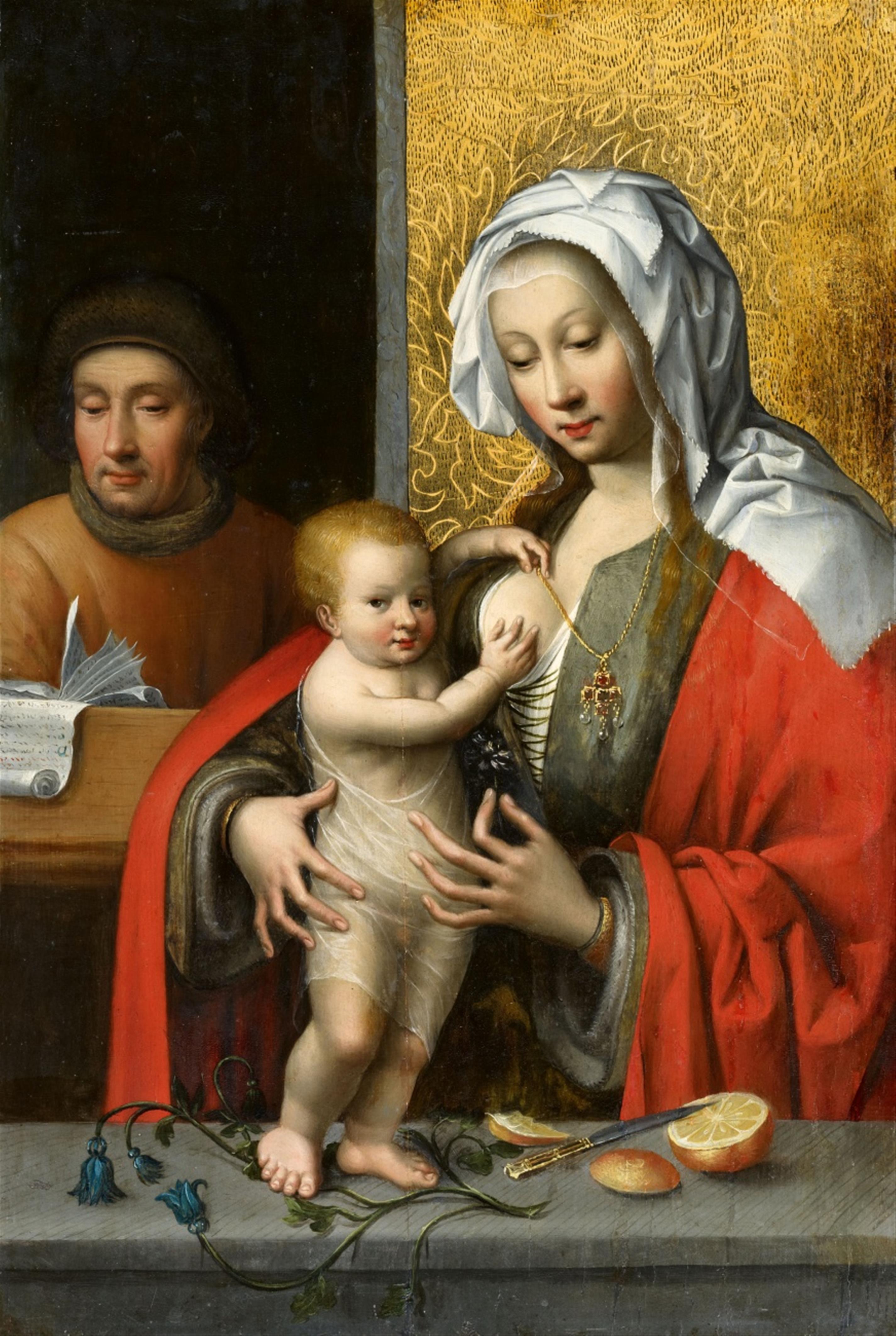 Joos van Cleve, studio of - The Holy Family - image-1