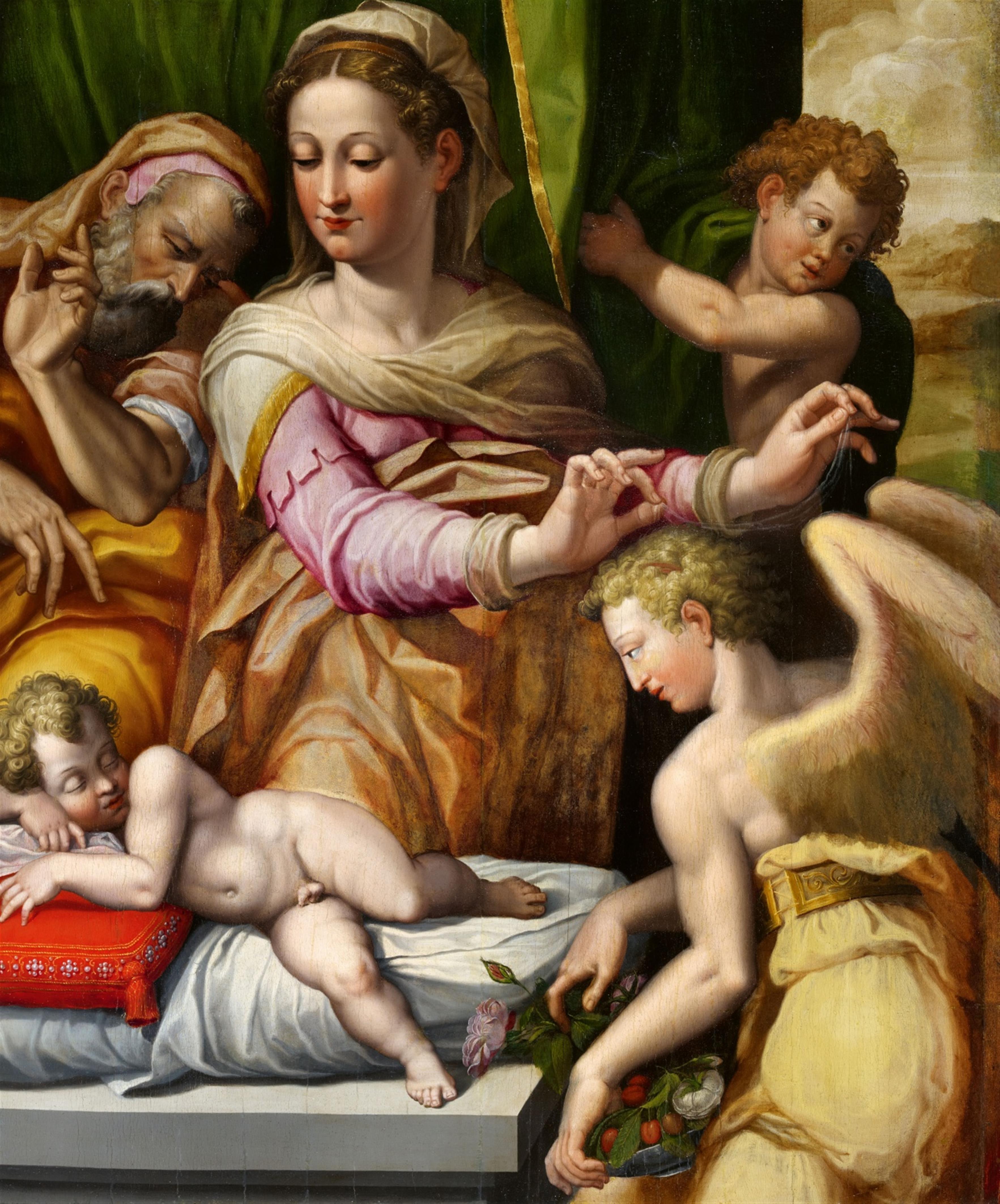 Orazio Samacchini - Heilige Familie mit Engeln - image-1
