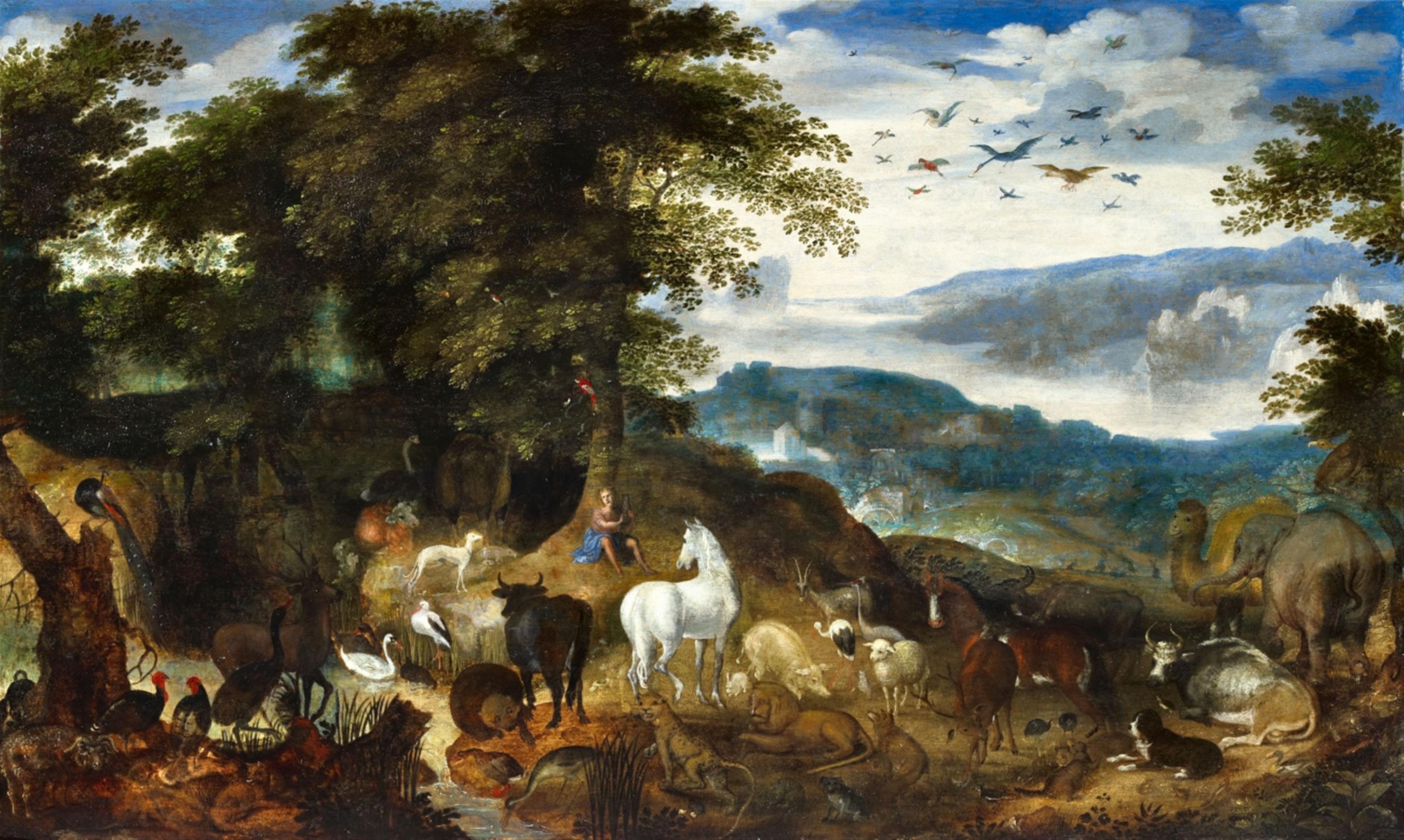 Jacob Savery d. Ä. - Orpheus bezaubert Bäume und Tiere mit seinem Leierspiel - image-1