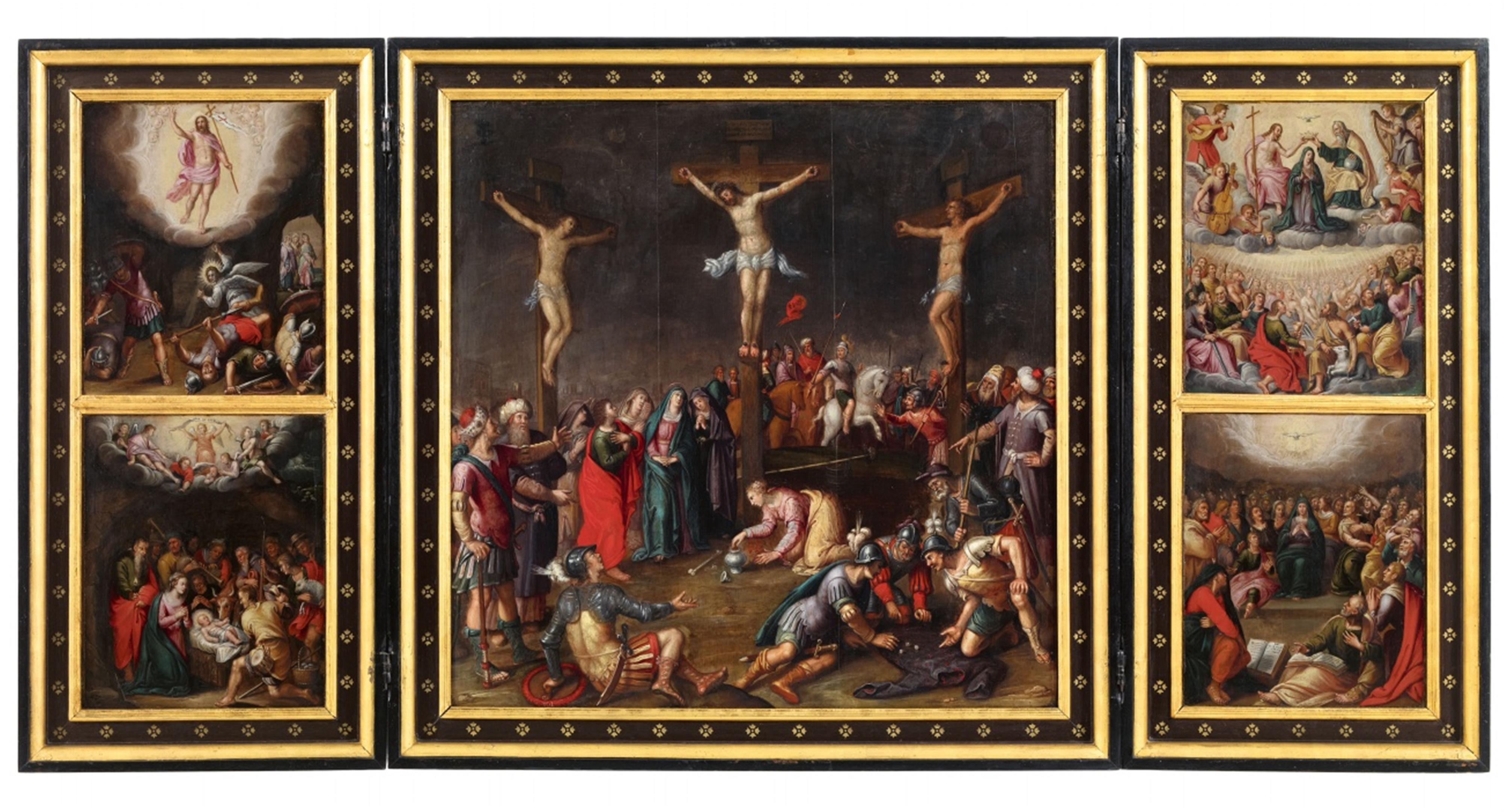 Deutscher Meister um 1630 - Flügelaltar mit Szenen aus dem Marienleben - image-1