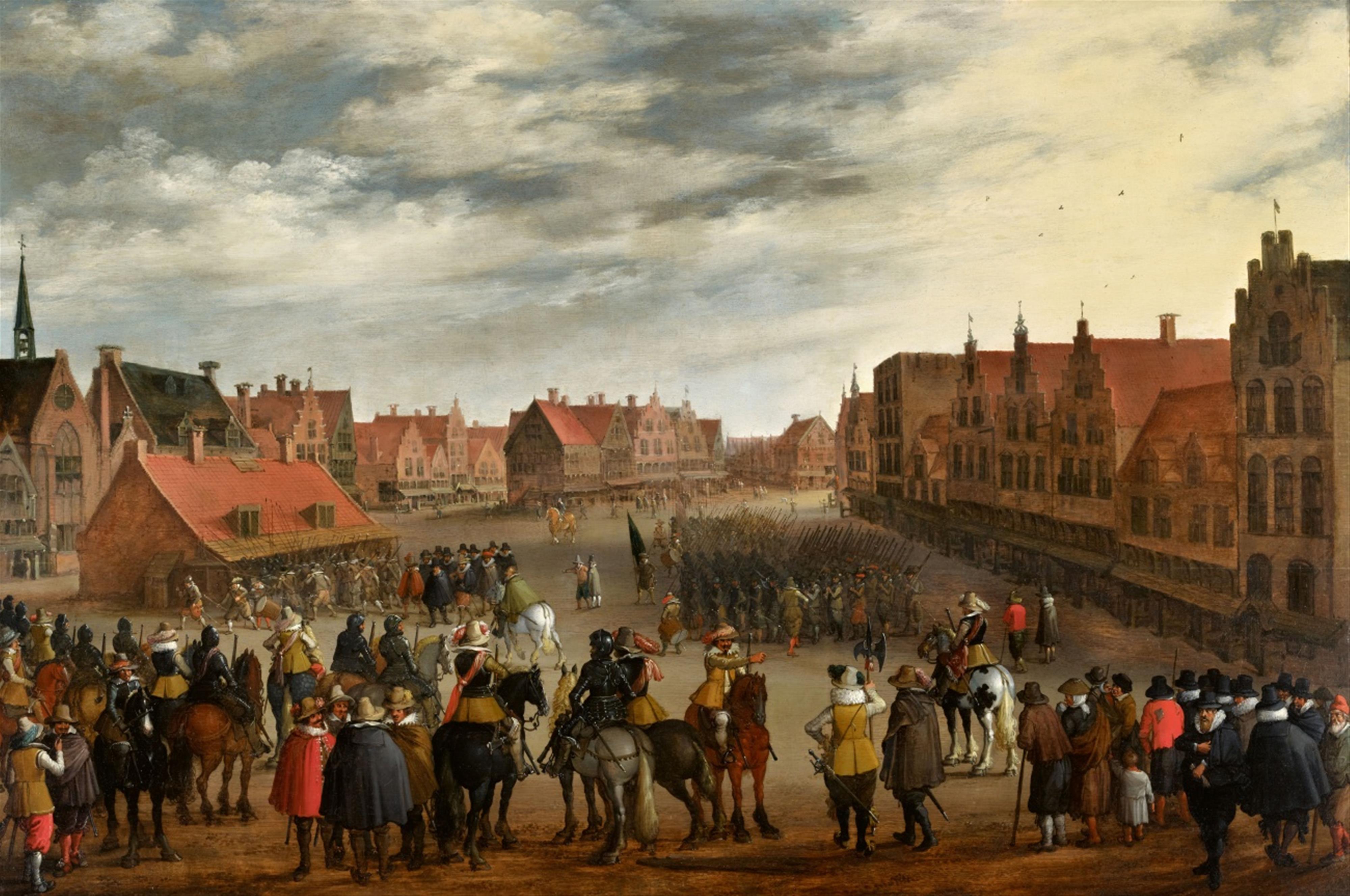 Joost Cornelisz. Droochsloot - Prince Maurice of Orange disbanding the Troops at the Neude in Utrecht on 31st July 1618 - image-1