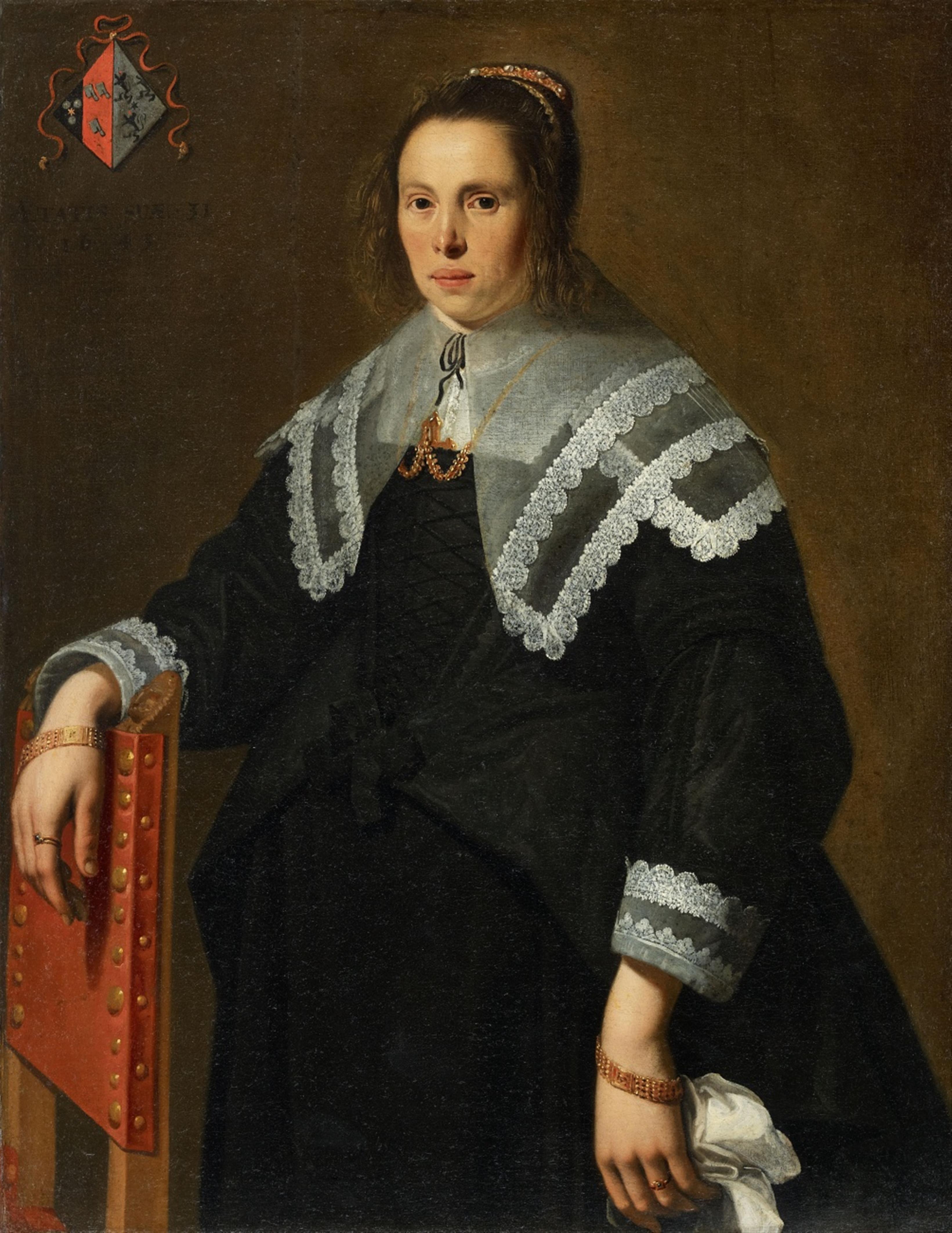 Netherlandish School, 17th century - Portrait of a Lady - image-1