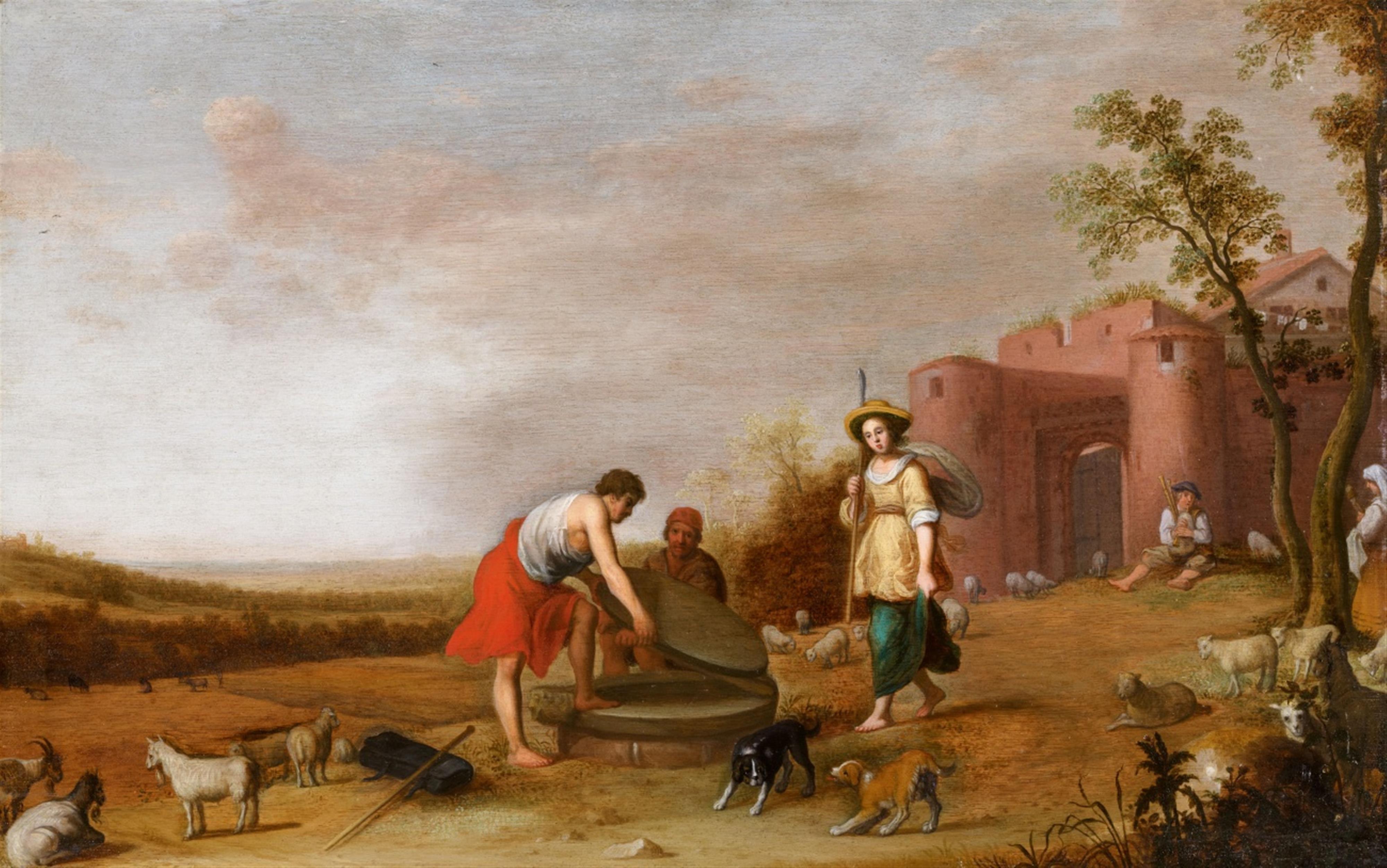 Cornelis Adamsz. Willaerts - Die Auffindung des Mose Jakob und Rahel am Brunnen - image-2
