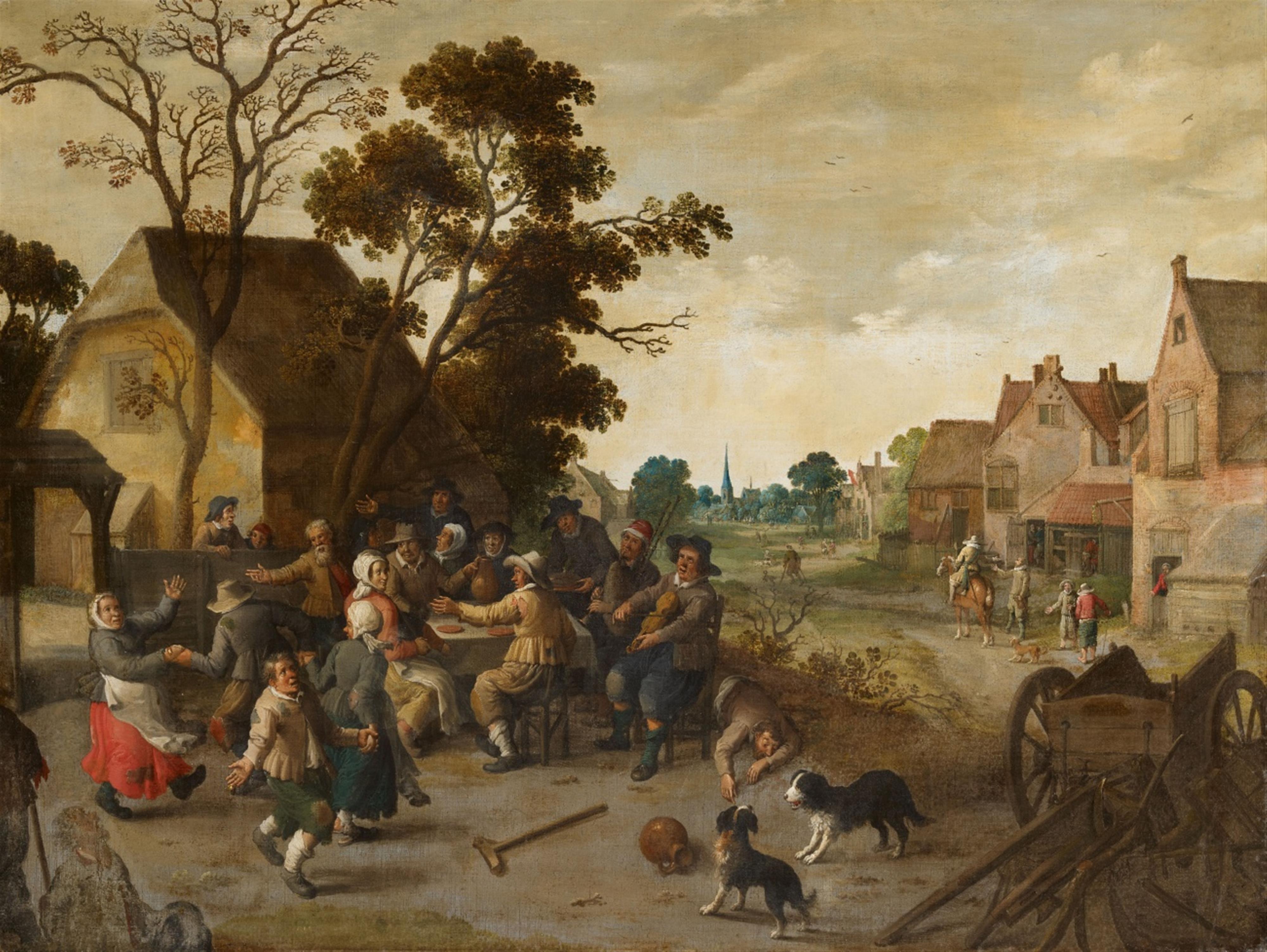 Joost Cornelisz. Droochsloot, attributed to - By the Tavern - image-1