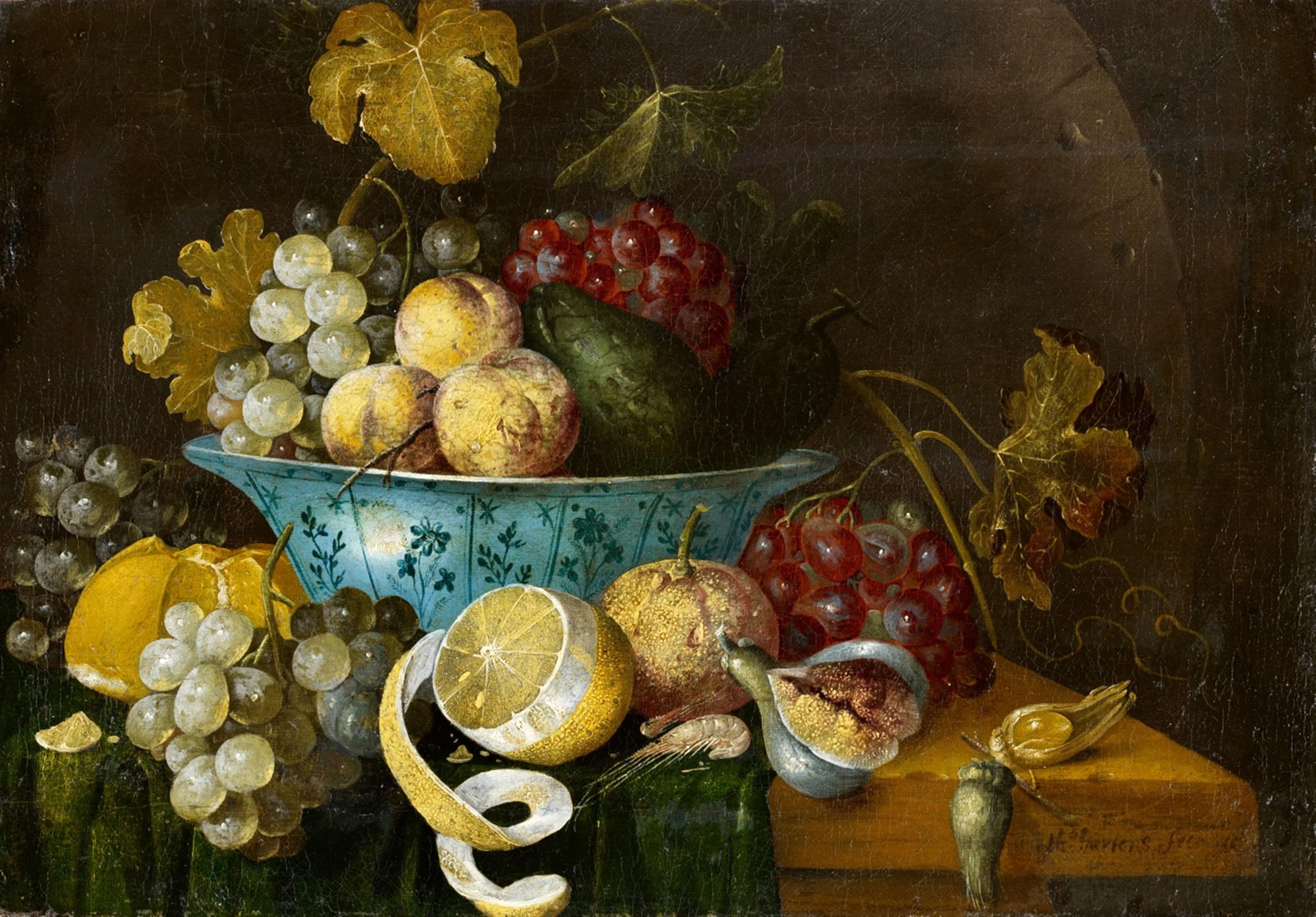 Thomas Mertens - Still Life with a Wan-Li Dish, Fruit, and Bread - image-1