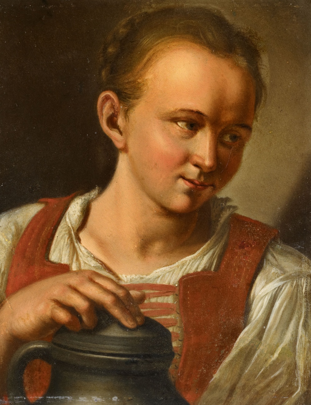 Jacob Toorenvliet, zugeschrieben - Junge Frau mit Deckelkrug - image-1