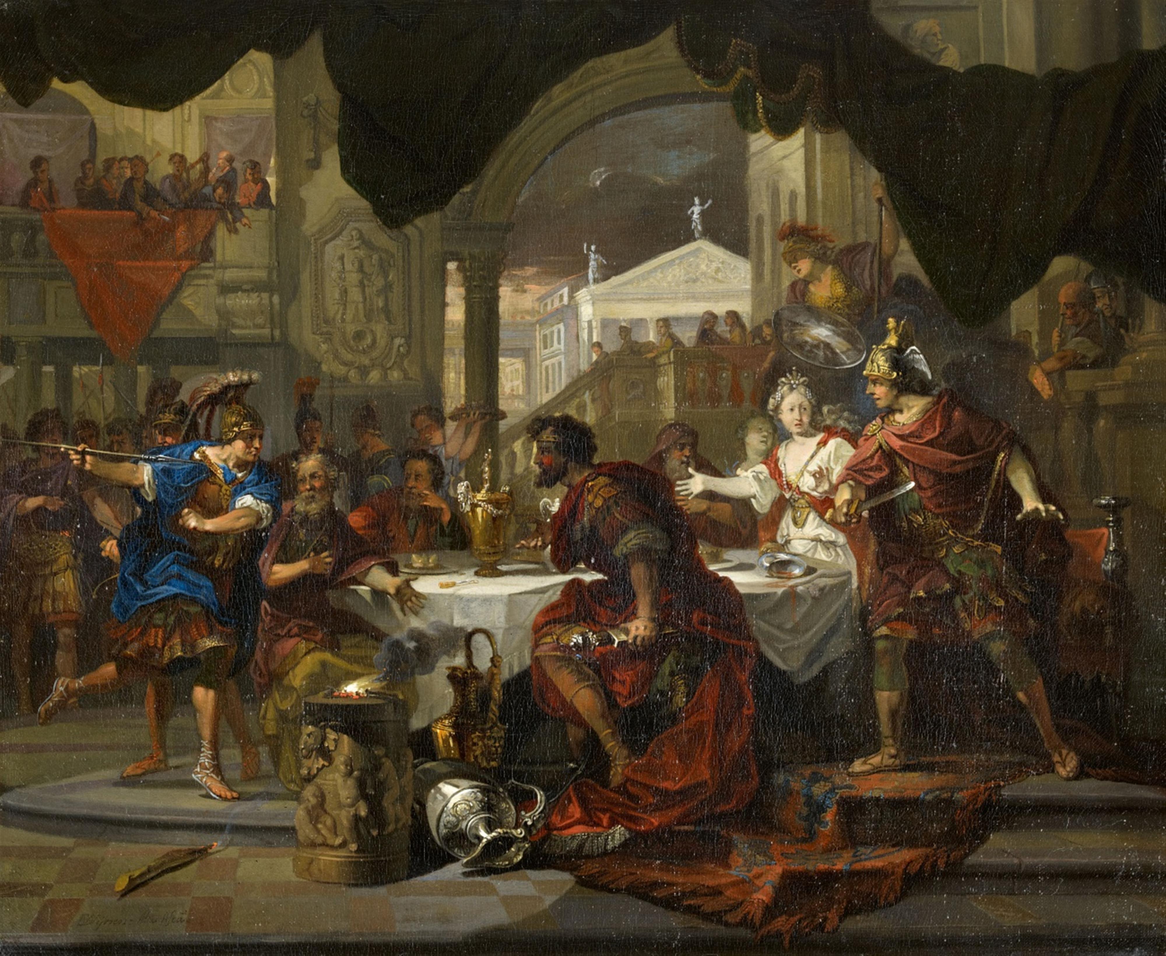 Domenicus van Wijnen - Phineus interrupting the Wedding of Perseus and Andromeda - image-1