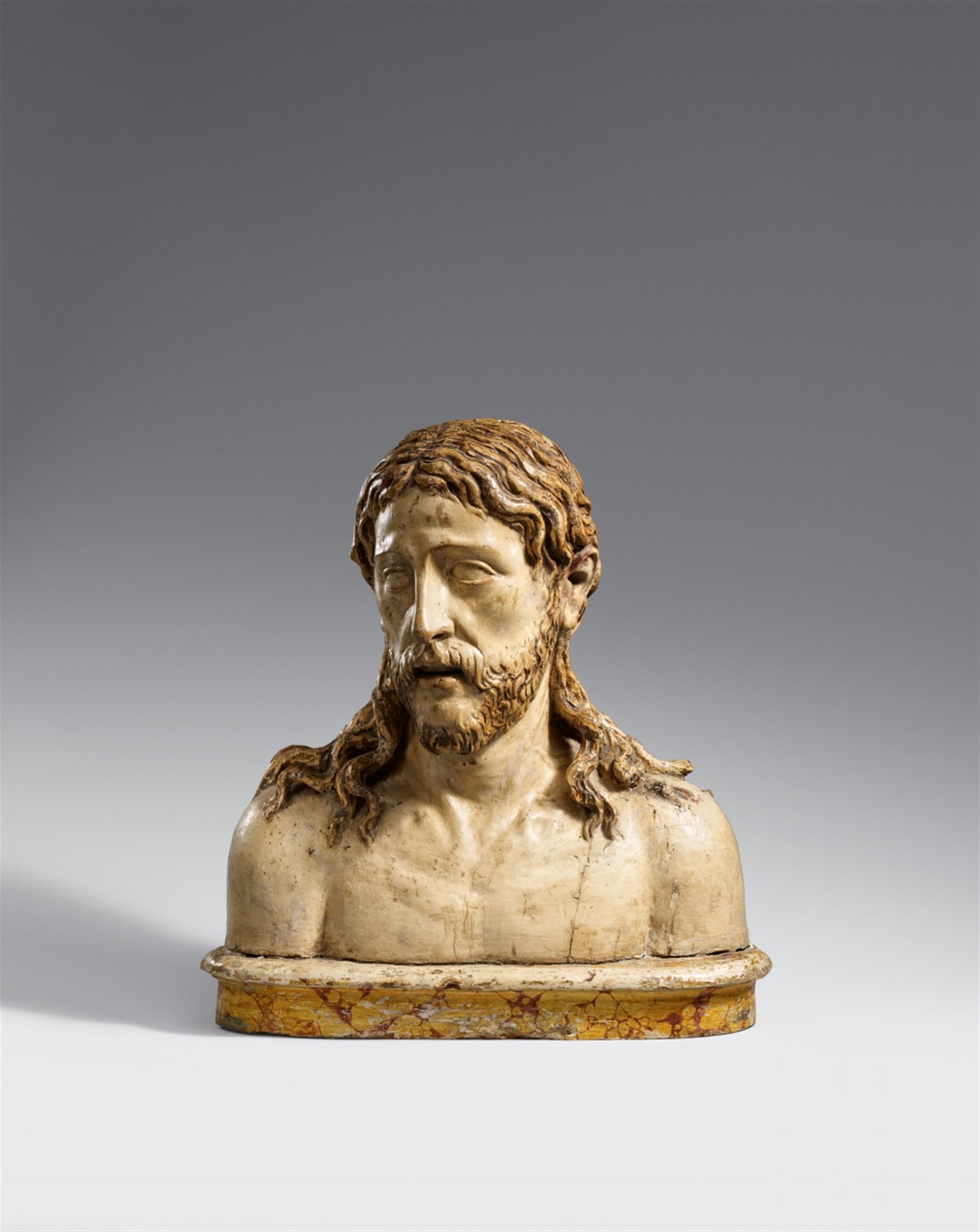 Probably Florence, mid-15th century - A presumably Florentine carved wooden figure of Christ as the Man of Sorrows, mid-15th century - image-1