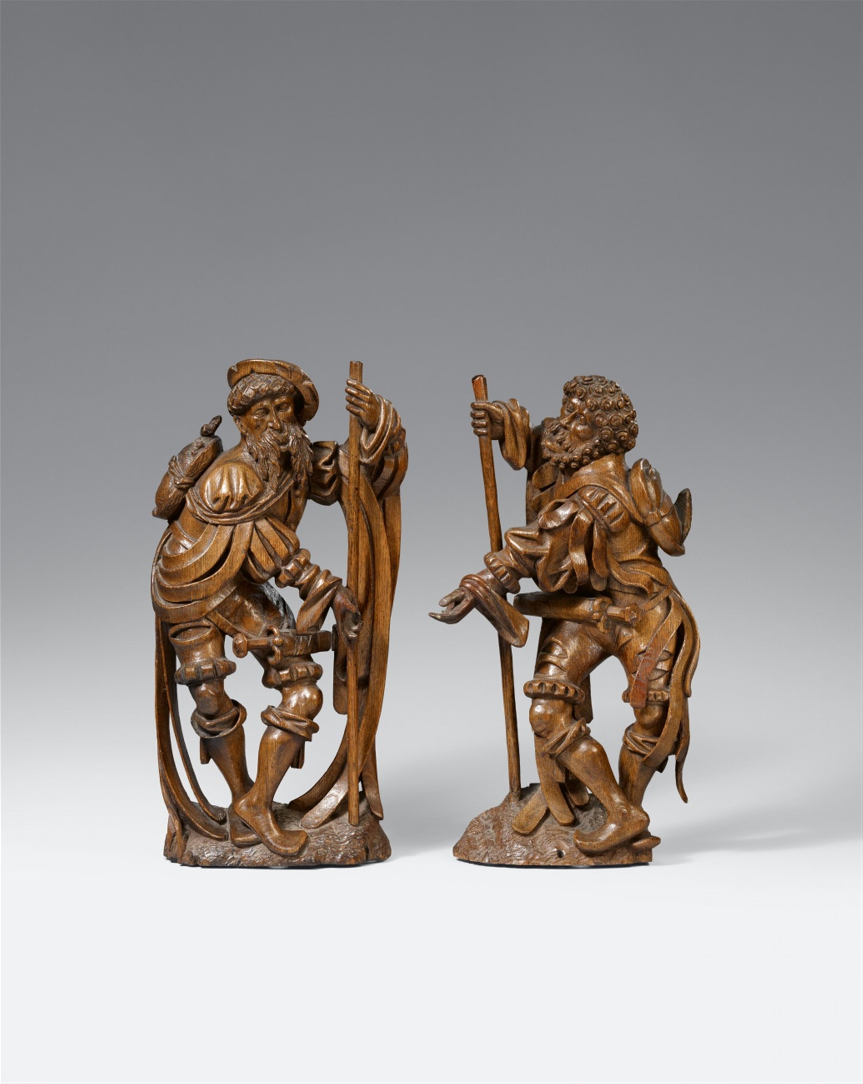Antwerp, circa 1510/1520 - Two carved oak figures of soldiers from a Passion Altarpiece, Antwerp, circa 1510/1520 - image-1