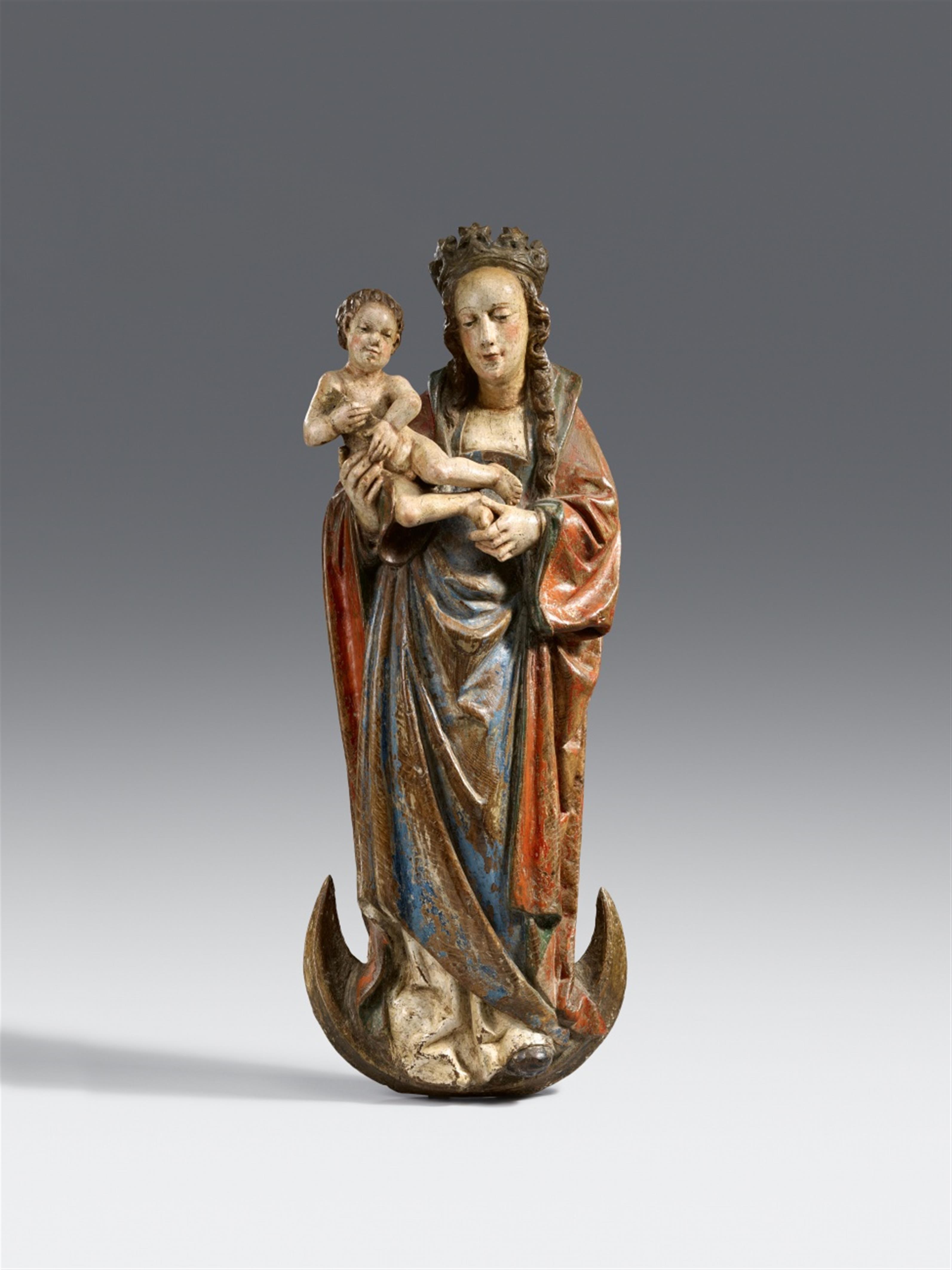 Henrick Douwerman, attributed to - A carved oak figure of the Virgin and Child on the Crescent, attributed to Henrick Douwerman - image-1