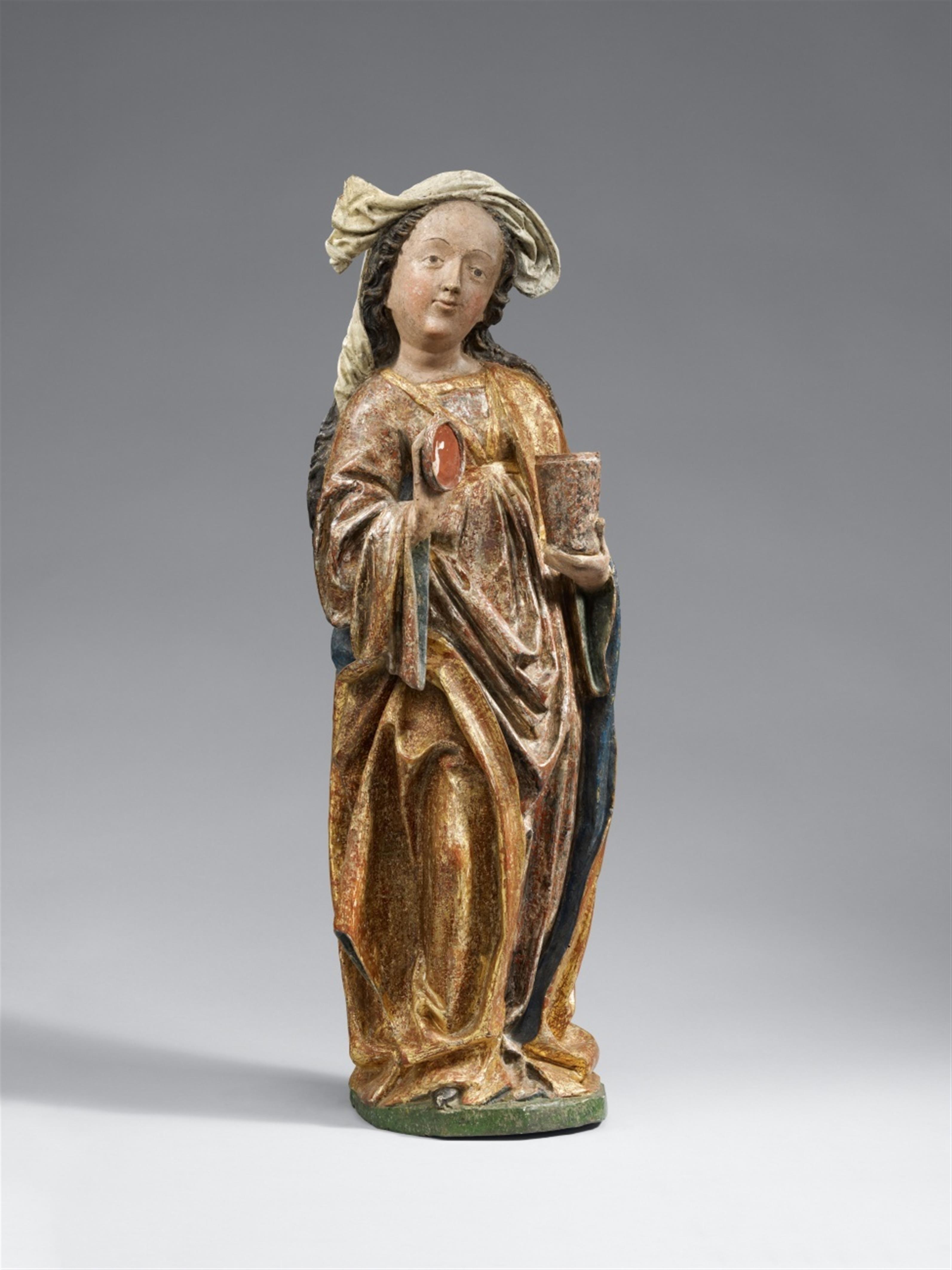 Probably Tyrol circa 1480 - A probably Tyrolean wooden figure of Saint Mary Magdalene, circa 1480 - image-1