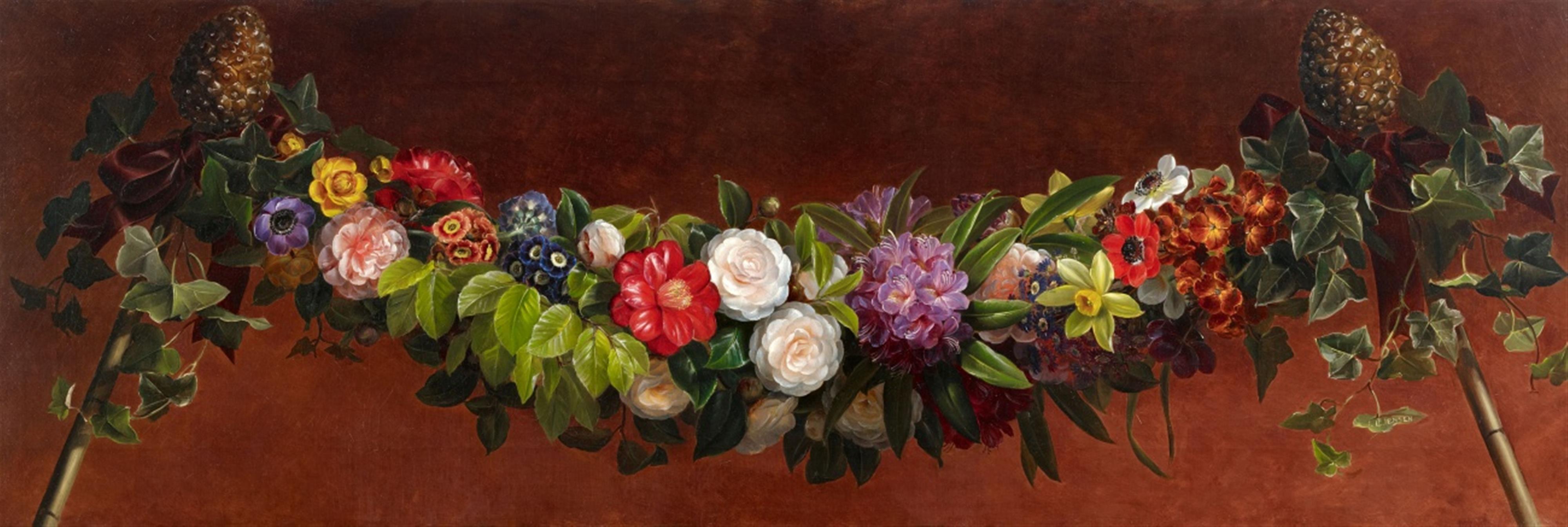 Johann Laurentz Jensen - Garland of Spring and Summer Flowers - image-1