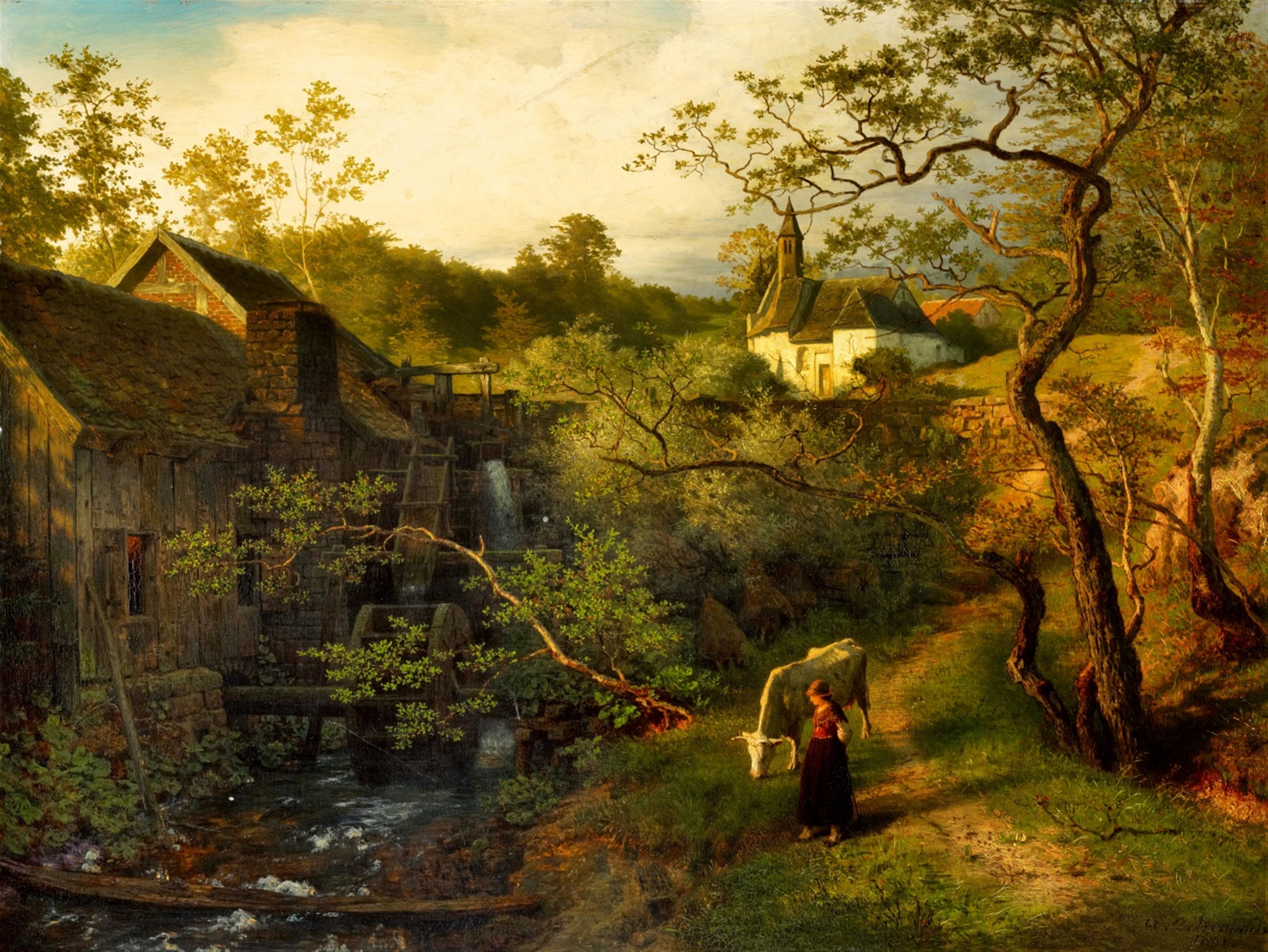 Andreas Achenbach - Water Mill in the Bergisches Land - image-1
