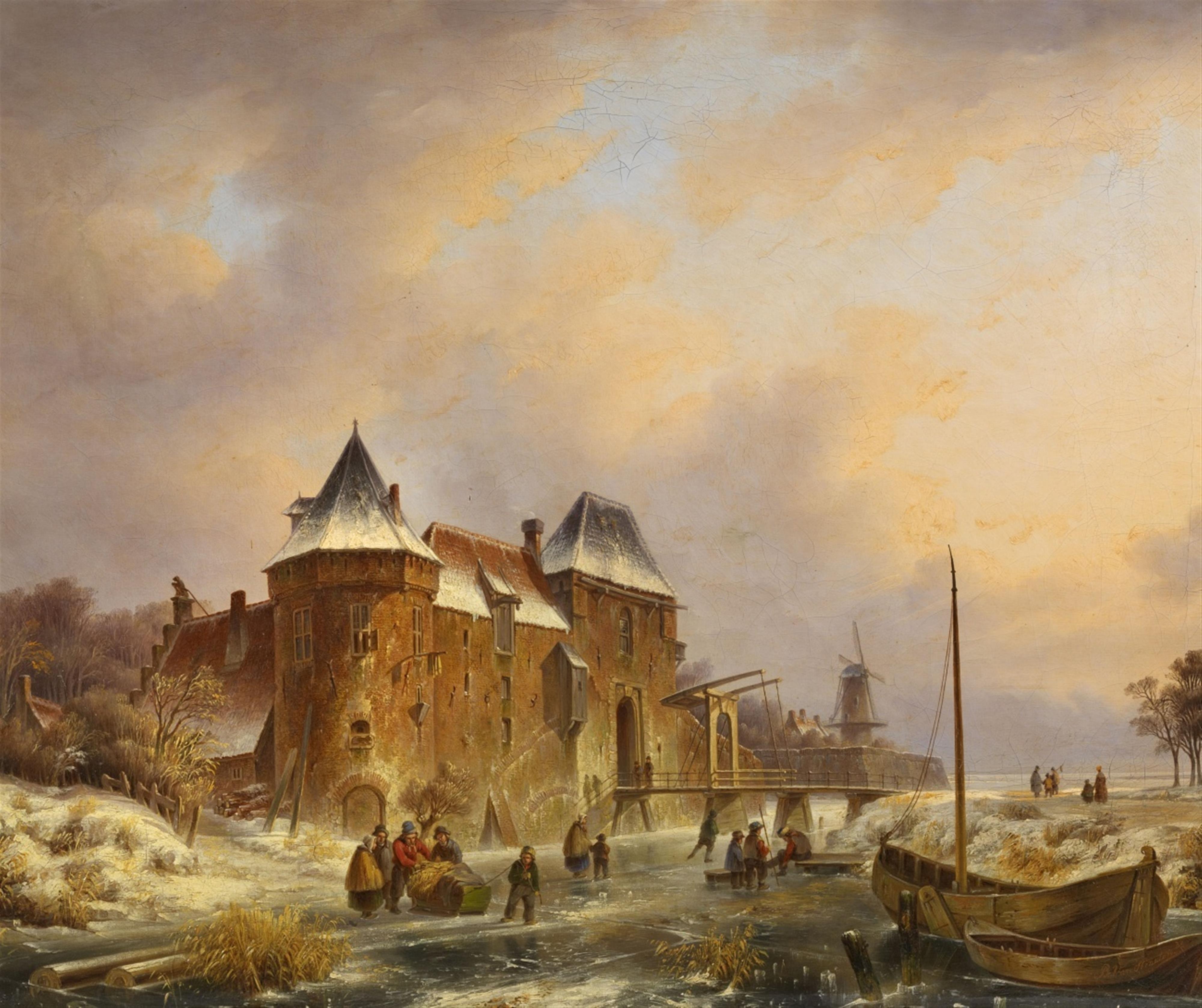 Bruno van Straaten - Stadt an einem zugefrorenen Fluss - image-1