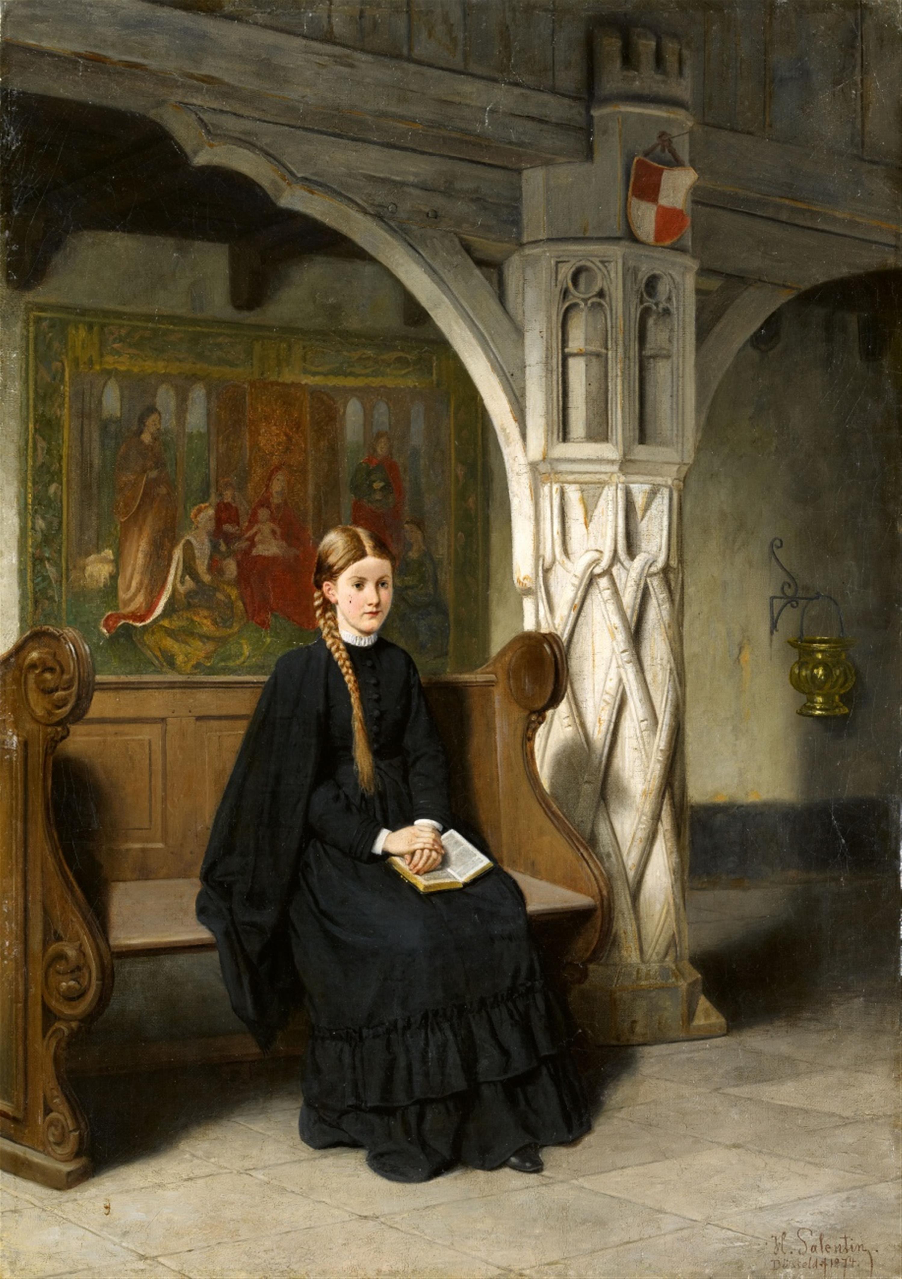 Hubert Salentin - A Girl in a Church - image-1