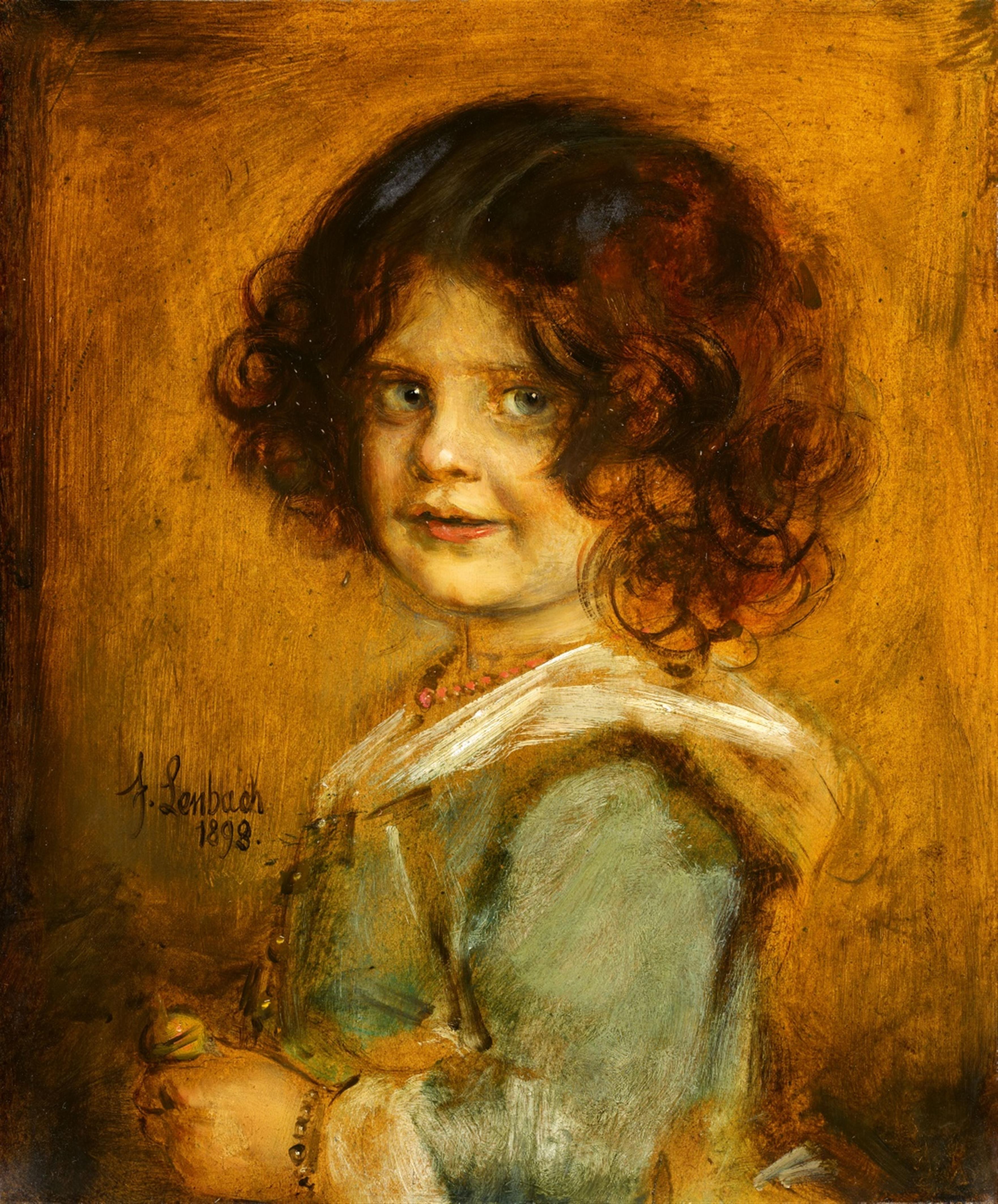 Franz Seraph von Lenbach - Portrait of a girl - image-1