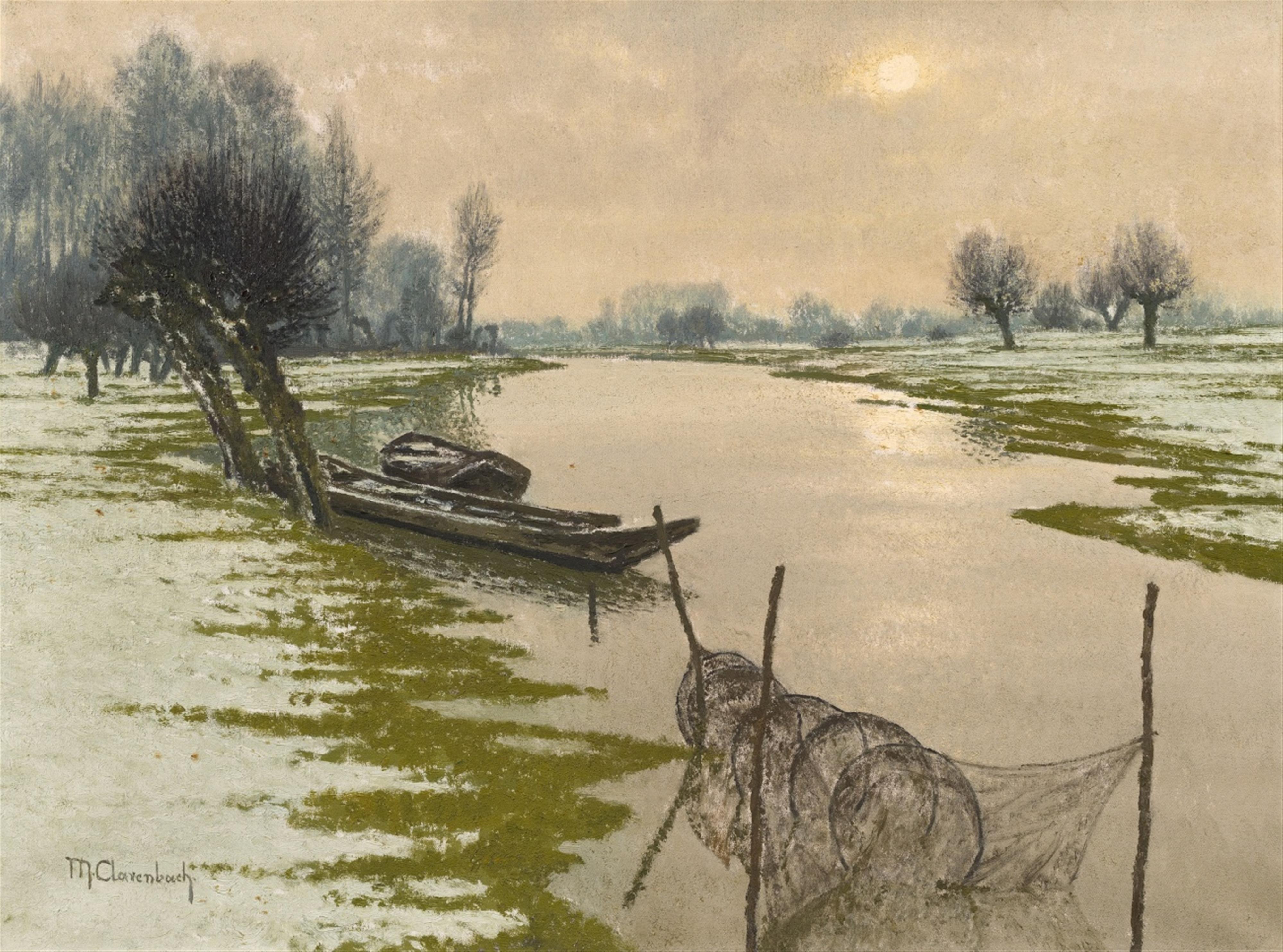 Max Clarenbach - Snowy River Landscape on the Lower Rhine - image-1