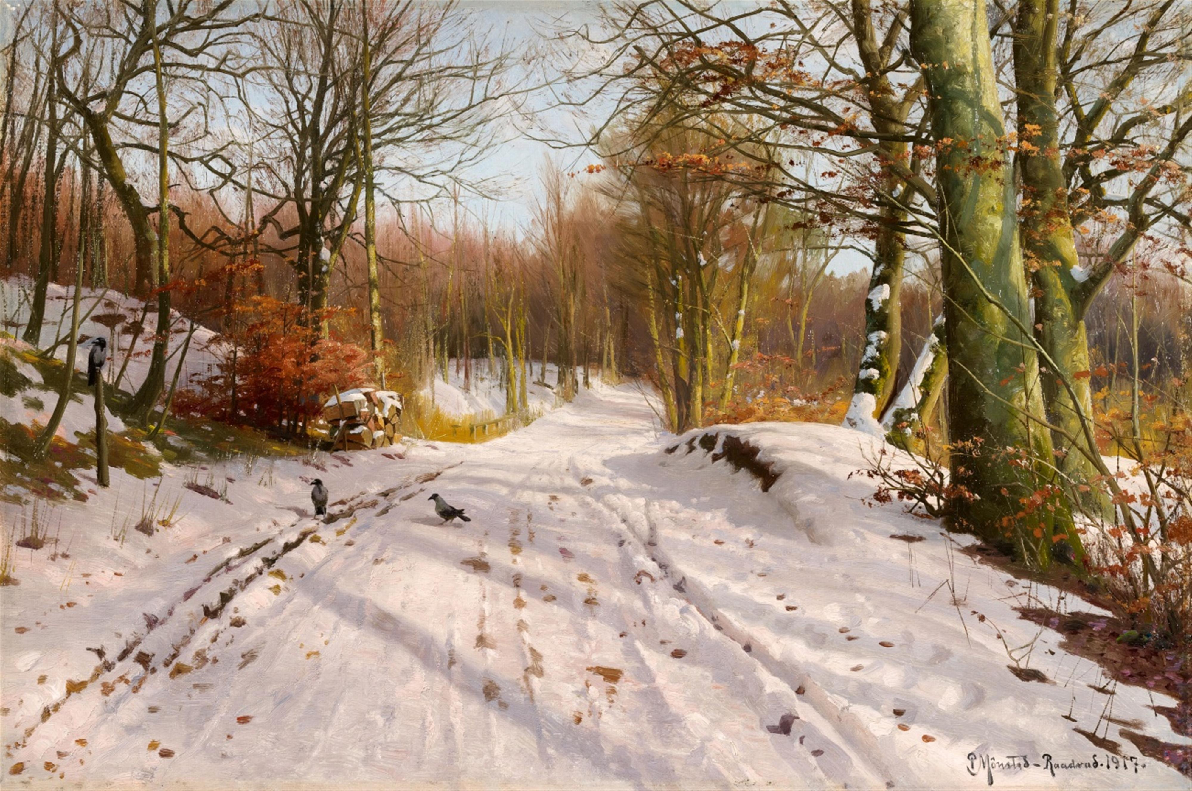 Peder Mørk Mønsted - Forest Path in Winter - image-1