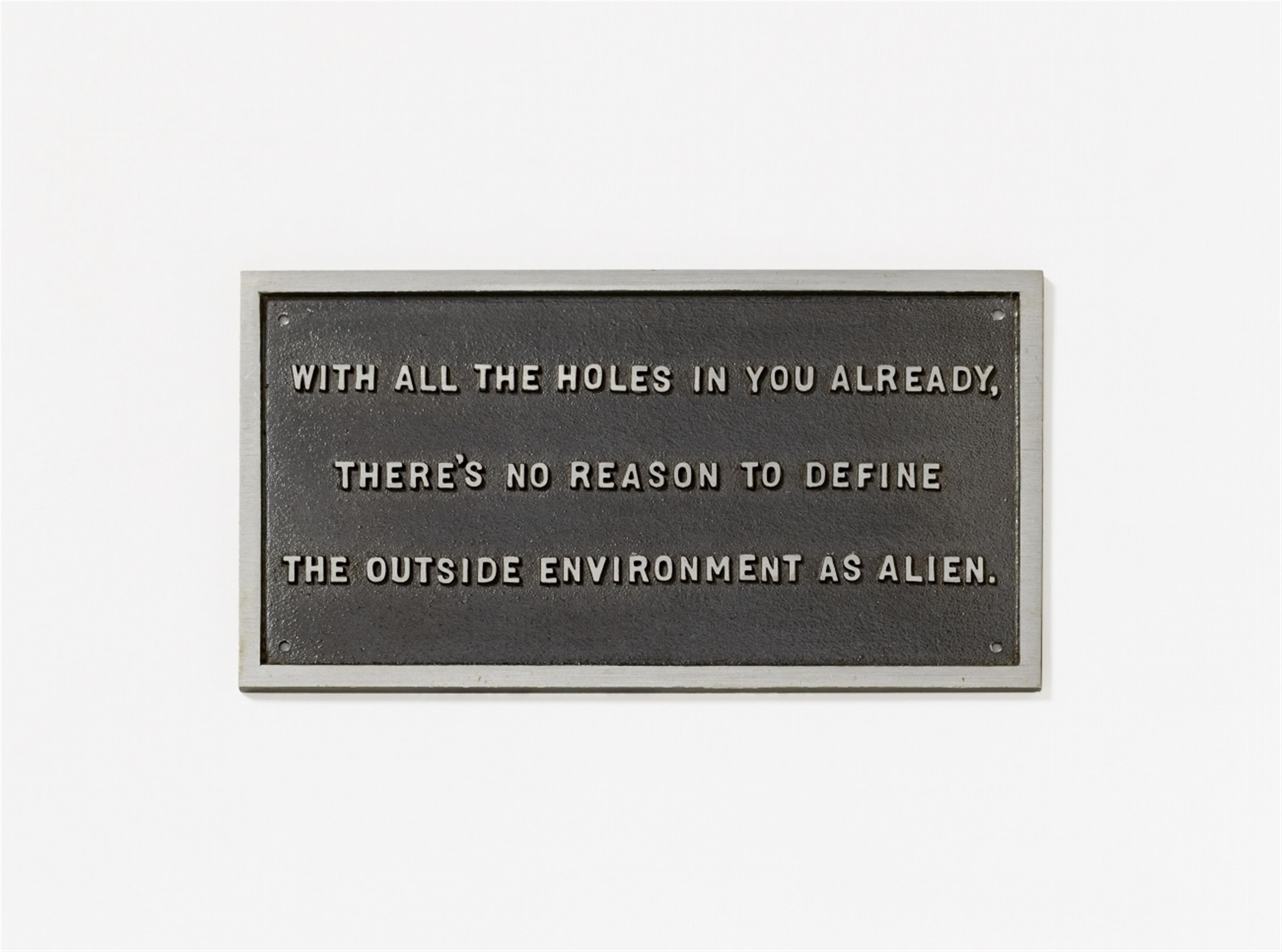 Jenny Holzer - From the Survival Series: With all the holes in you already, ... - image-1