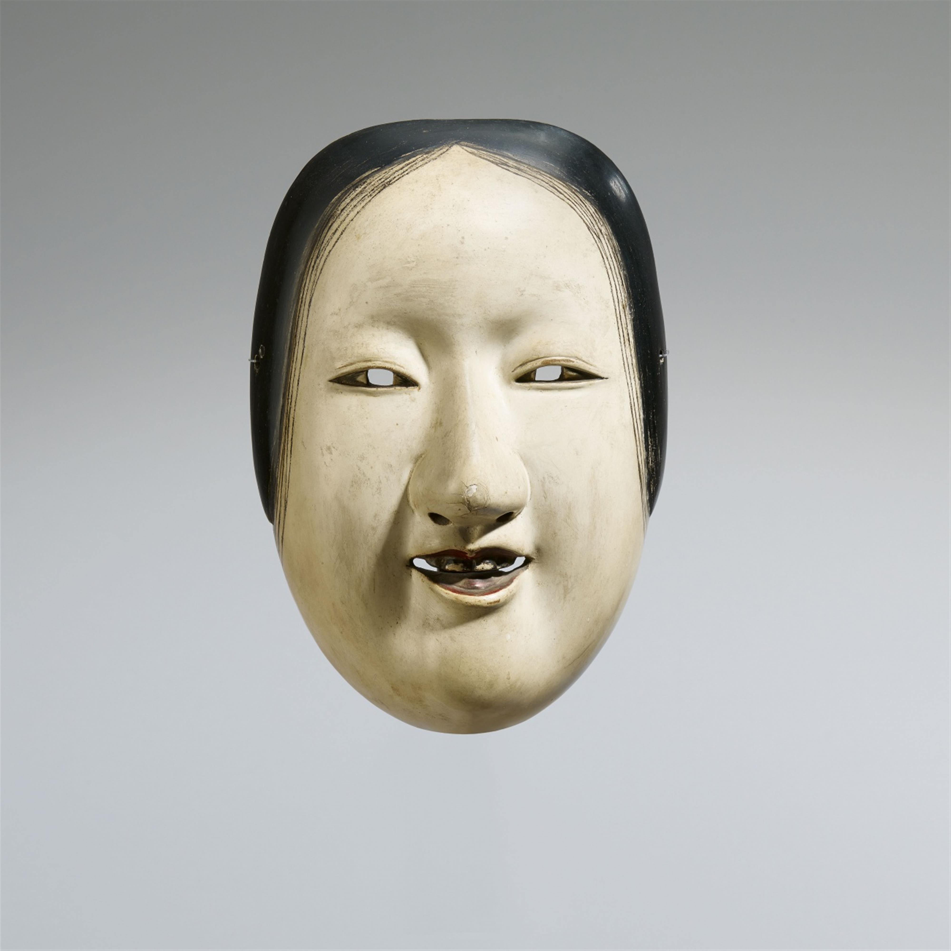 A polychromed wood nô mask - image-1