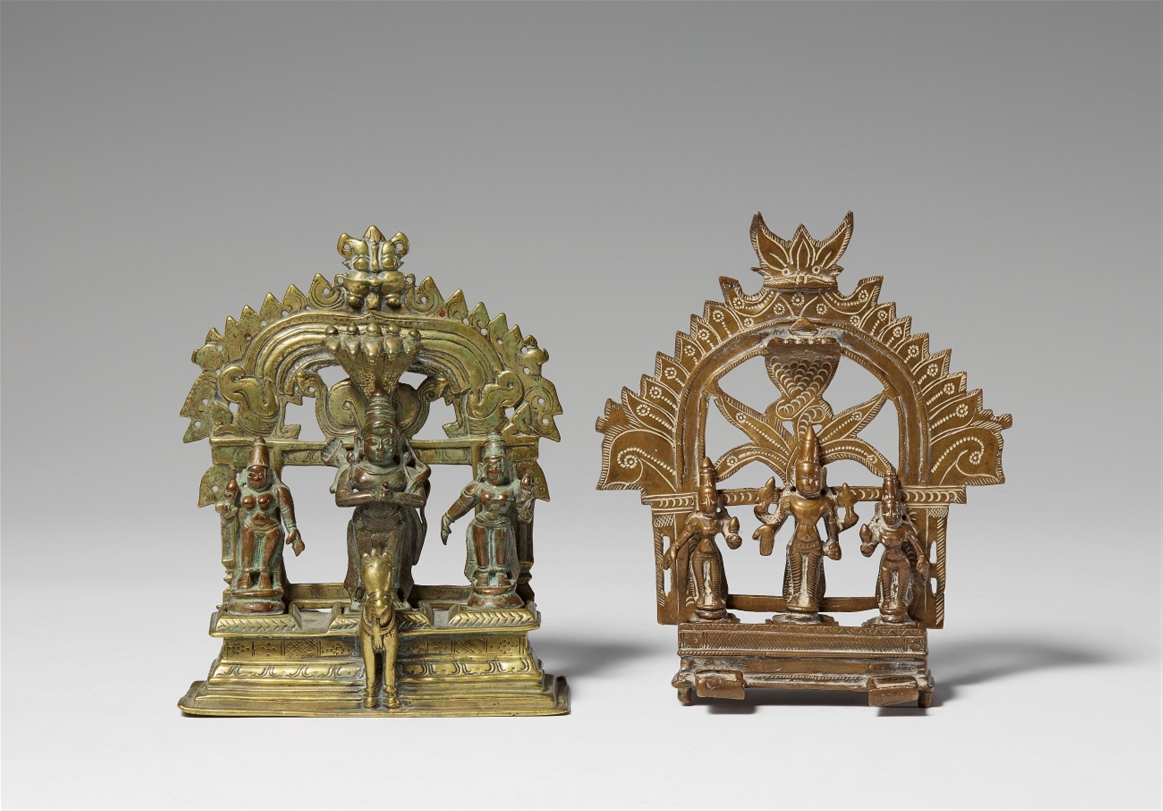 Two South Indian brass/copper alloy figures. 17th/19th century - image-1
