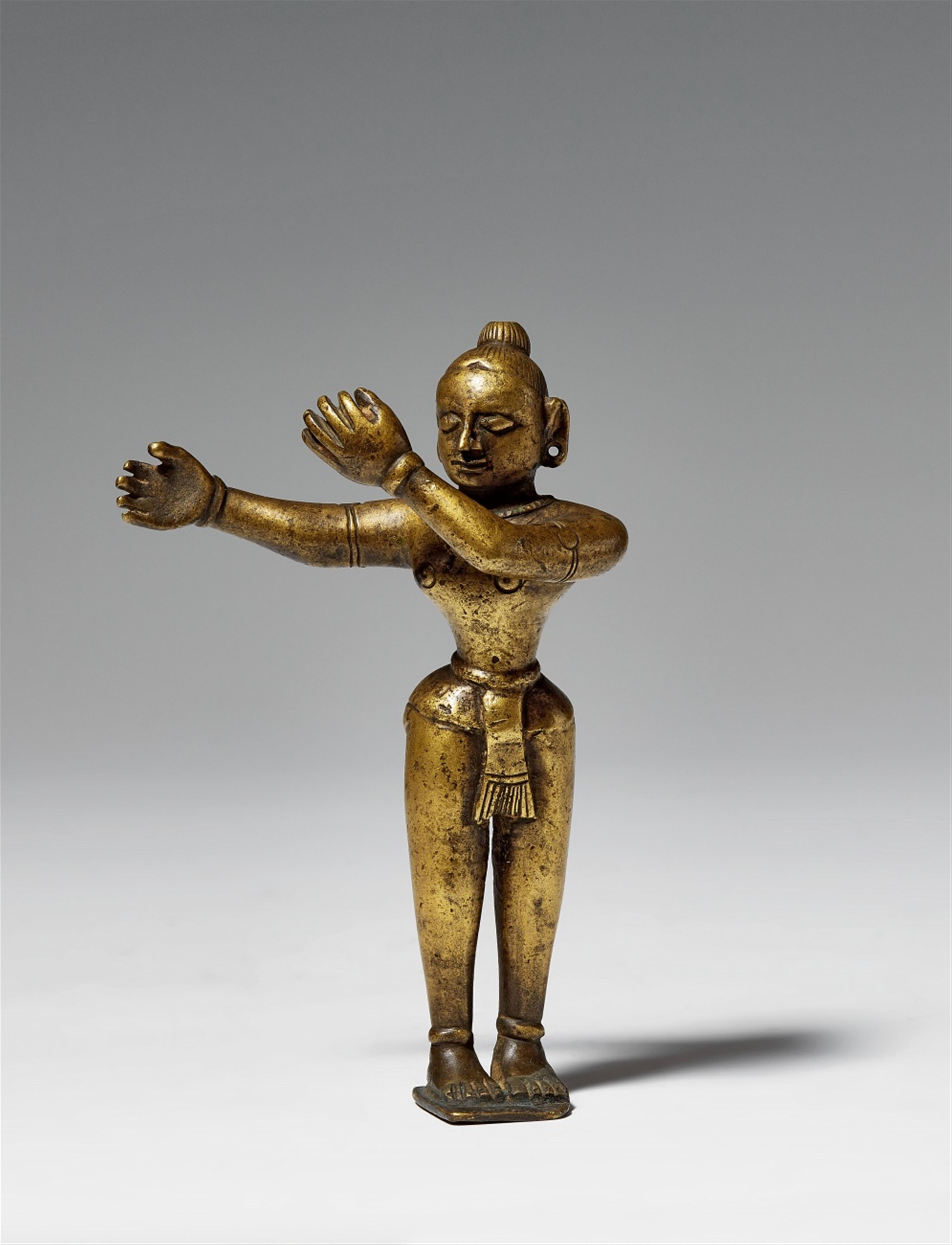 An Orissa/Bengali copper alloy figure.19th century - image-1