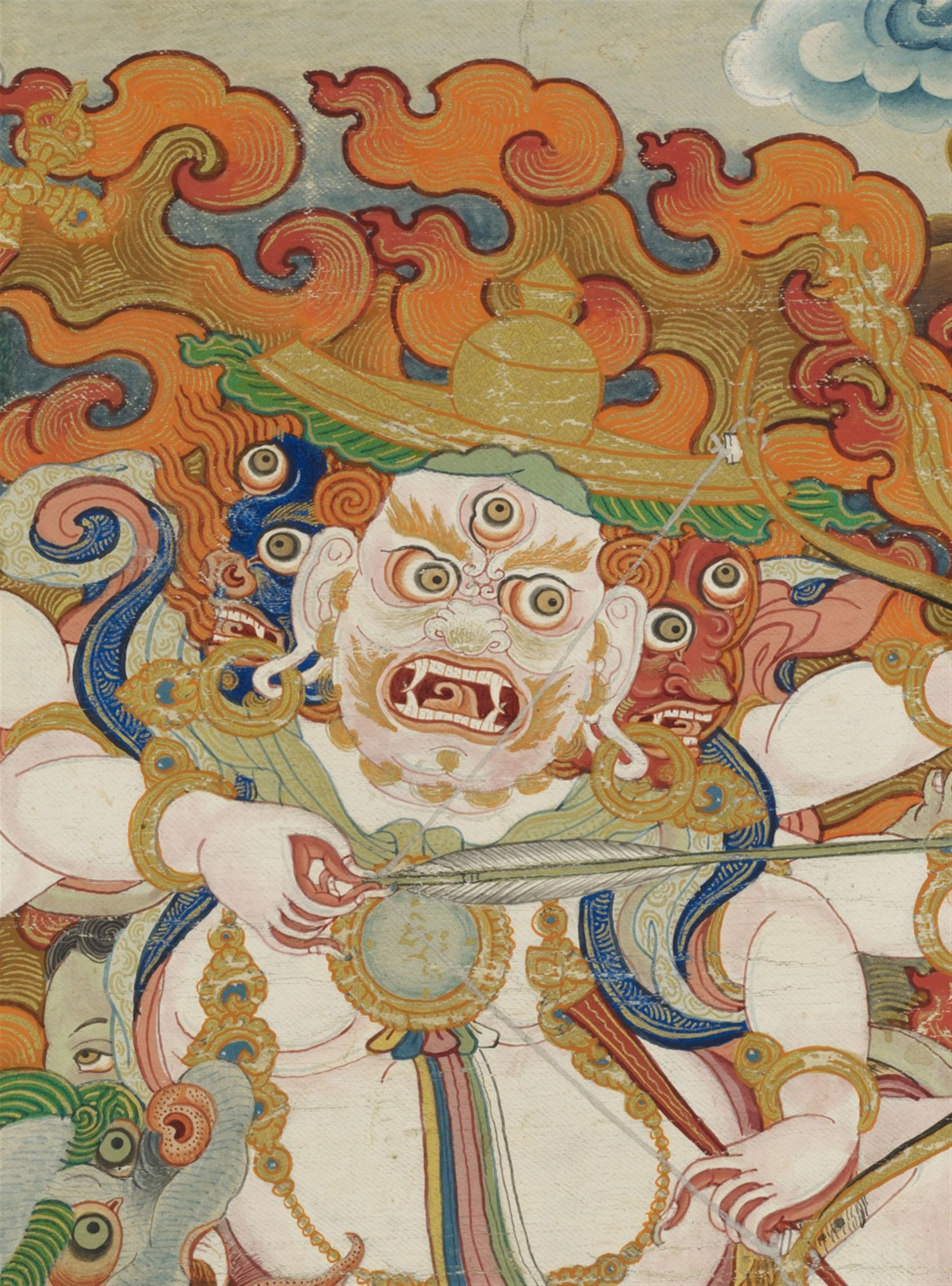 A Tibetan thangka of Pehar. 19th century - image-2