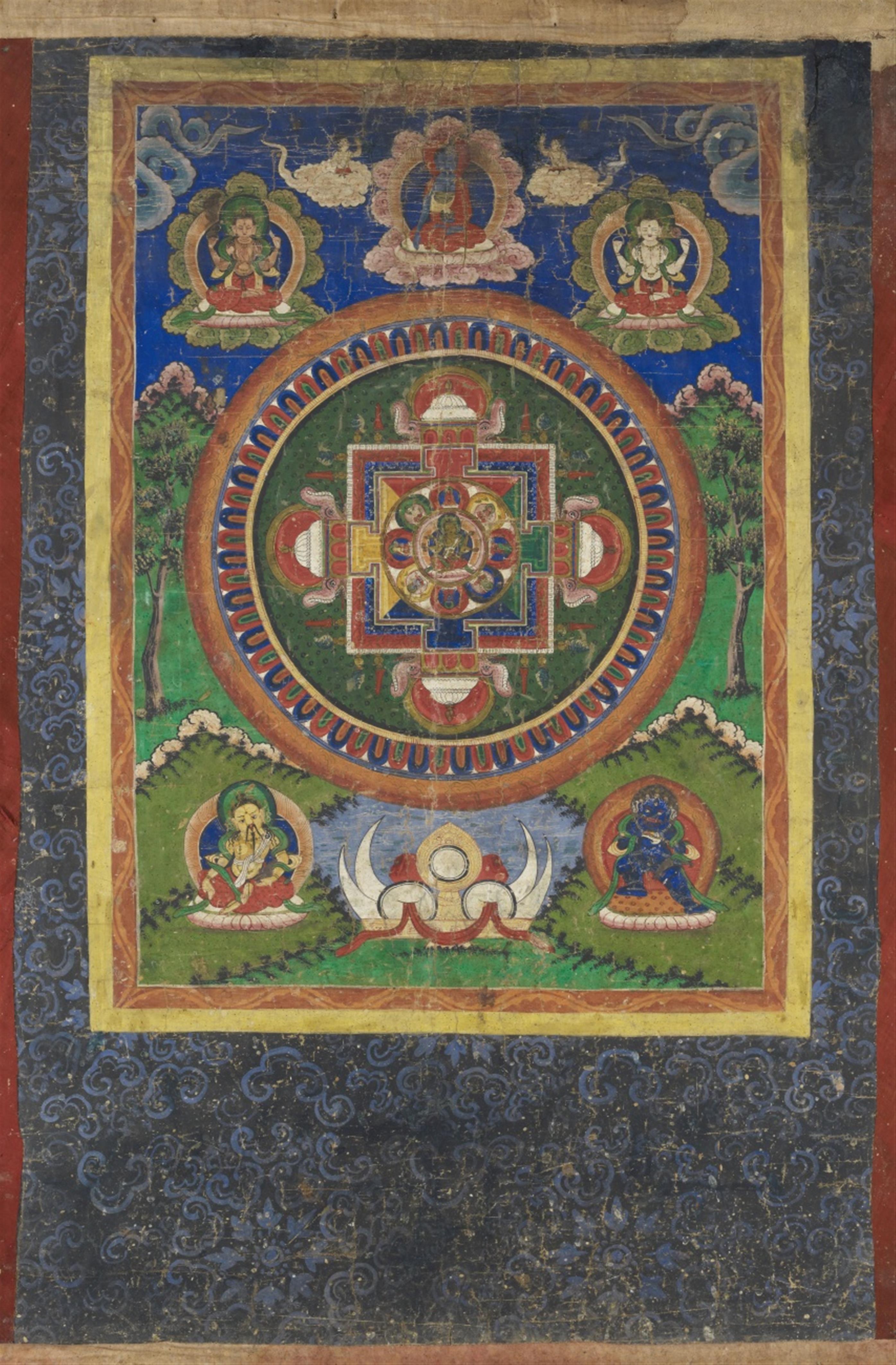 A Tibetan mandala of Vasudhara. 19th century - image-1