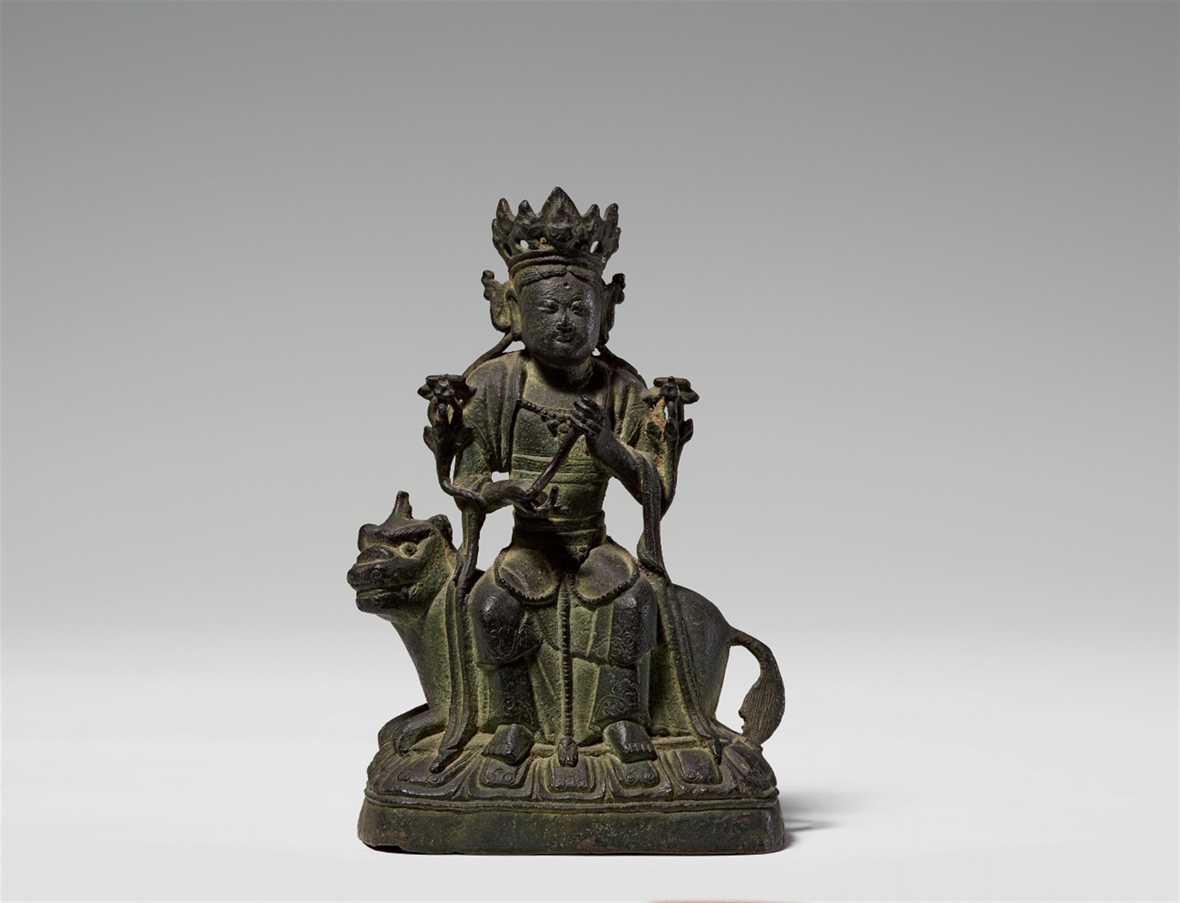 Bodhisattva auf qilin. Bronze. Ming-Zeit - image-1