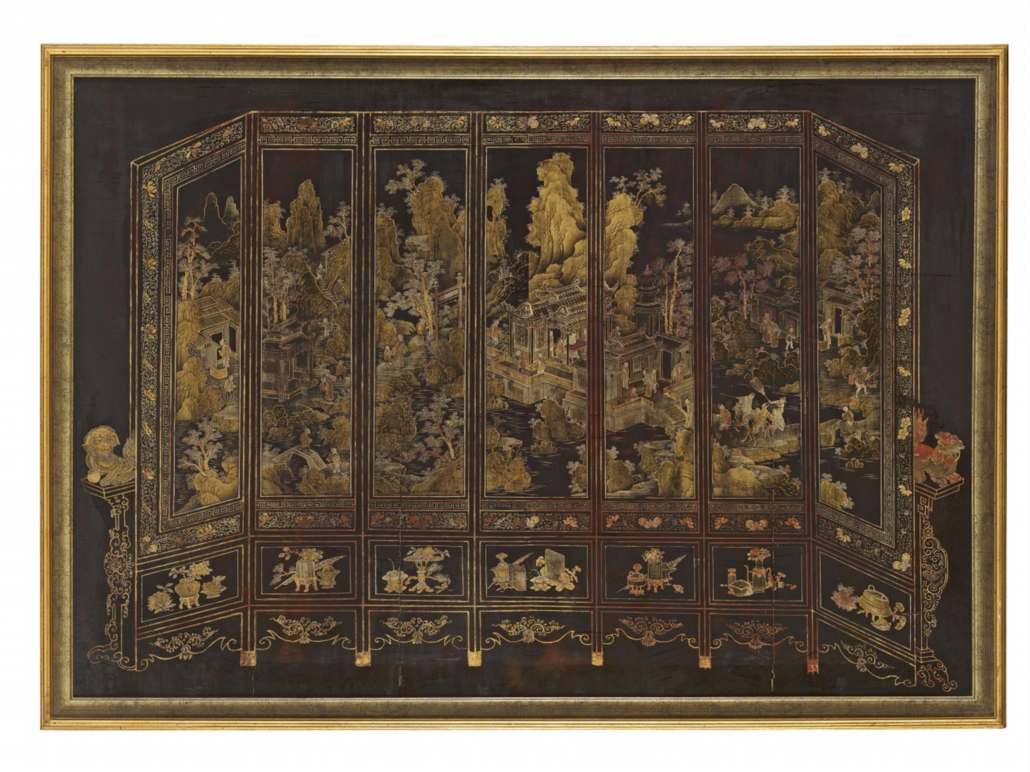 A large black lacquer panel. 19th century - image-2