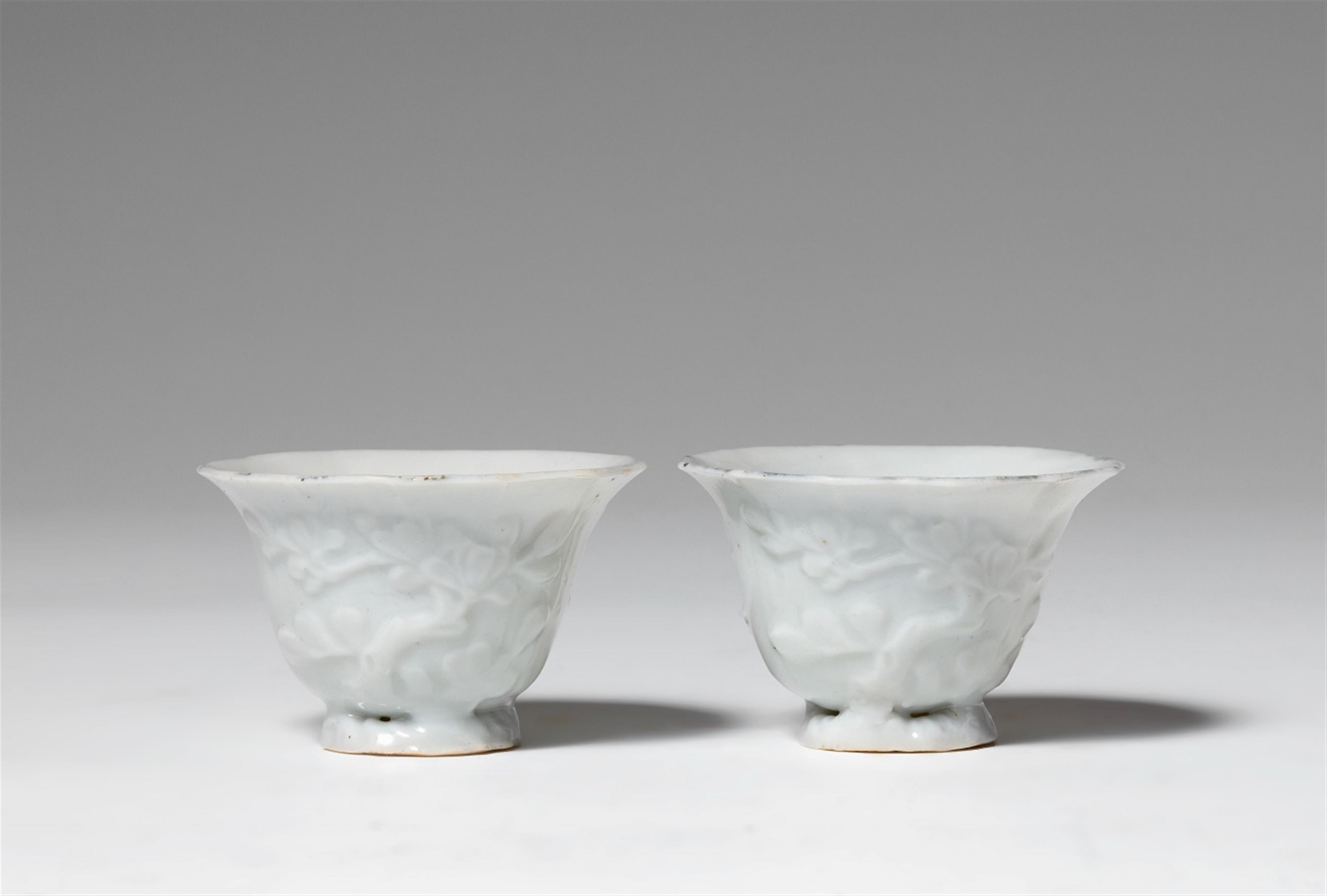 Zwei blanc de China-Koppchen. Dehua. Kangxi-Periode (1662-1722) - image-1