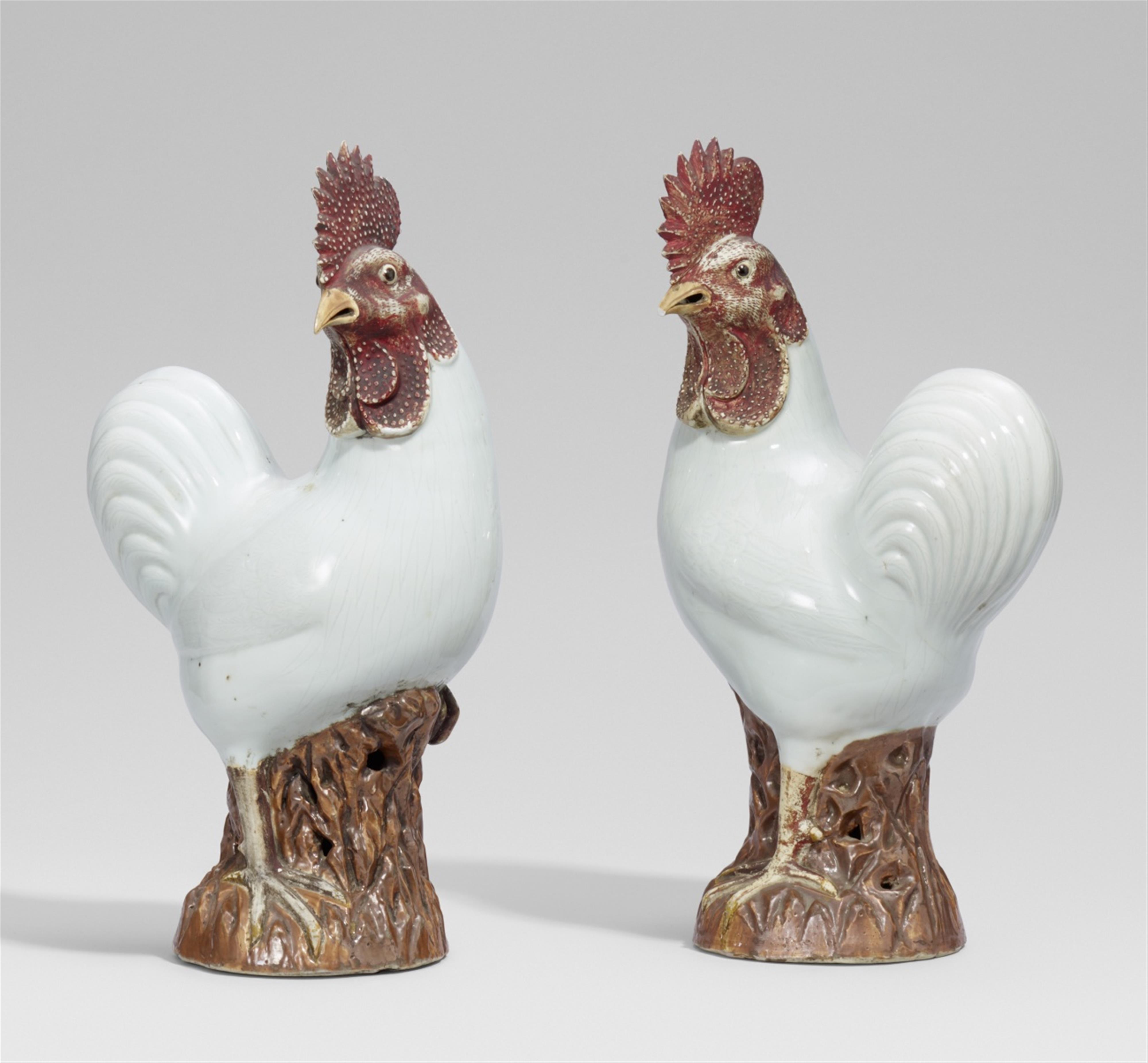 A fine pair of cockerels. Qianlong period (1735-1796) - image-2