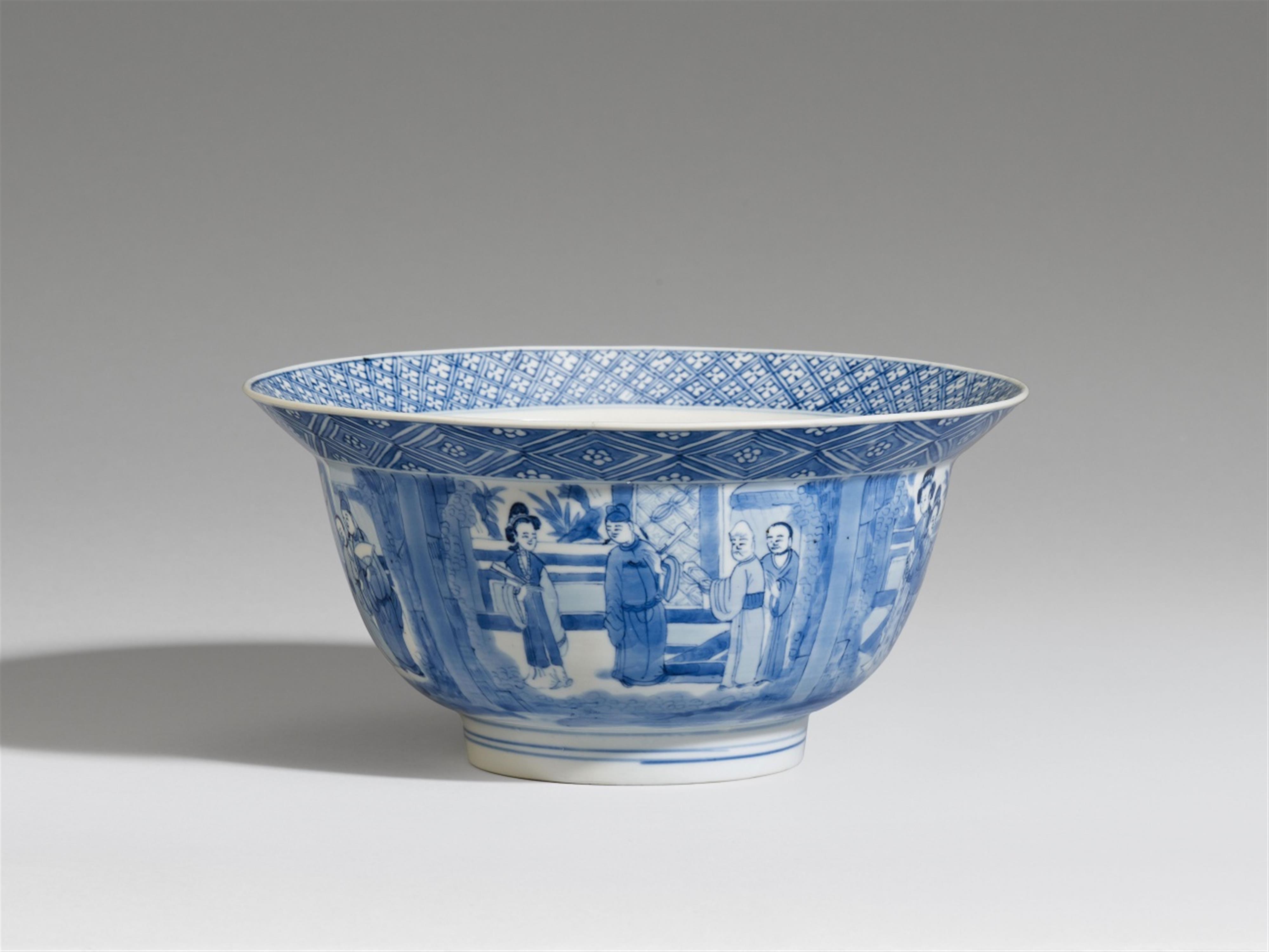 Blau-weiße Kumme vom Typ 'klapmuts'. Kangxi-Periode (1662-1722) - image-1