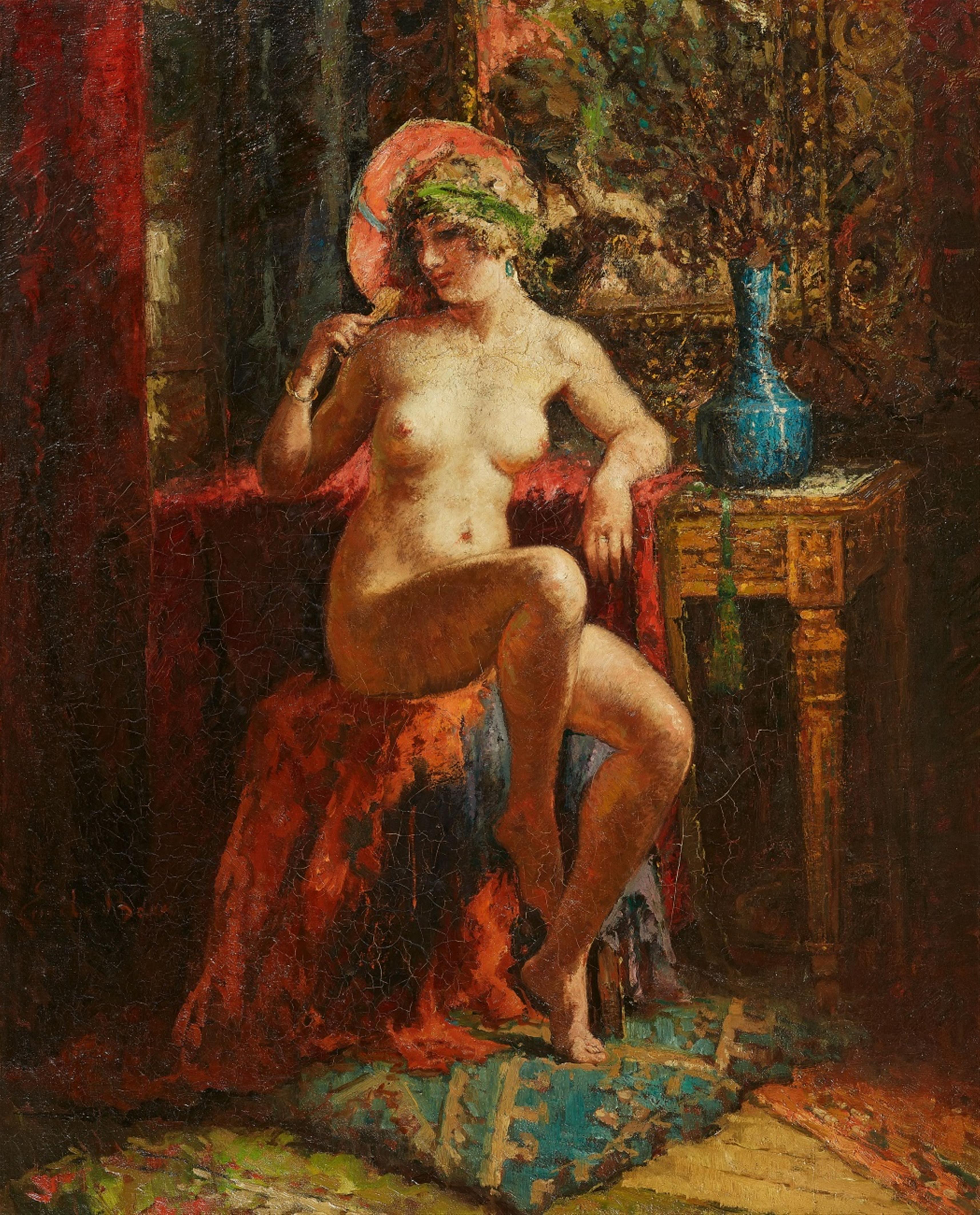Emile Baes - Seated Female Nude - image-1