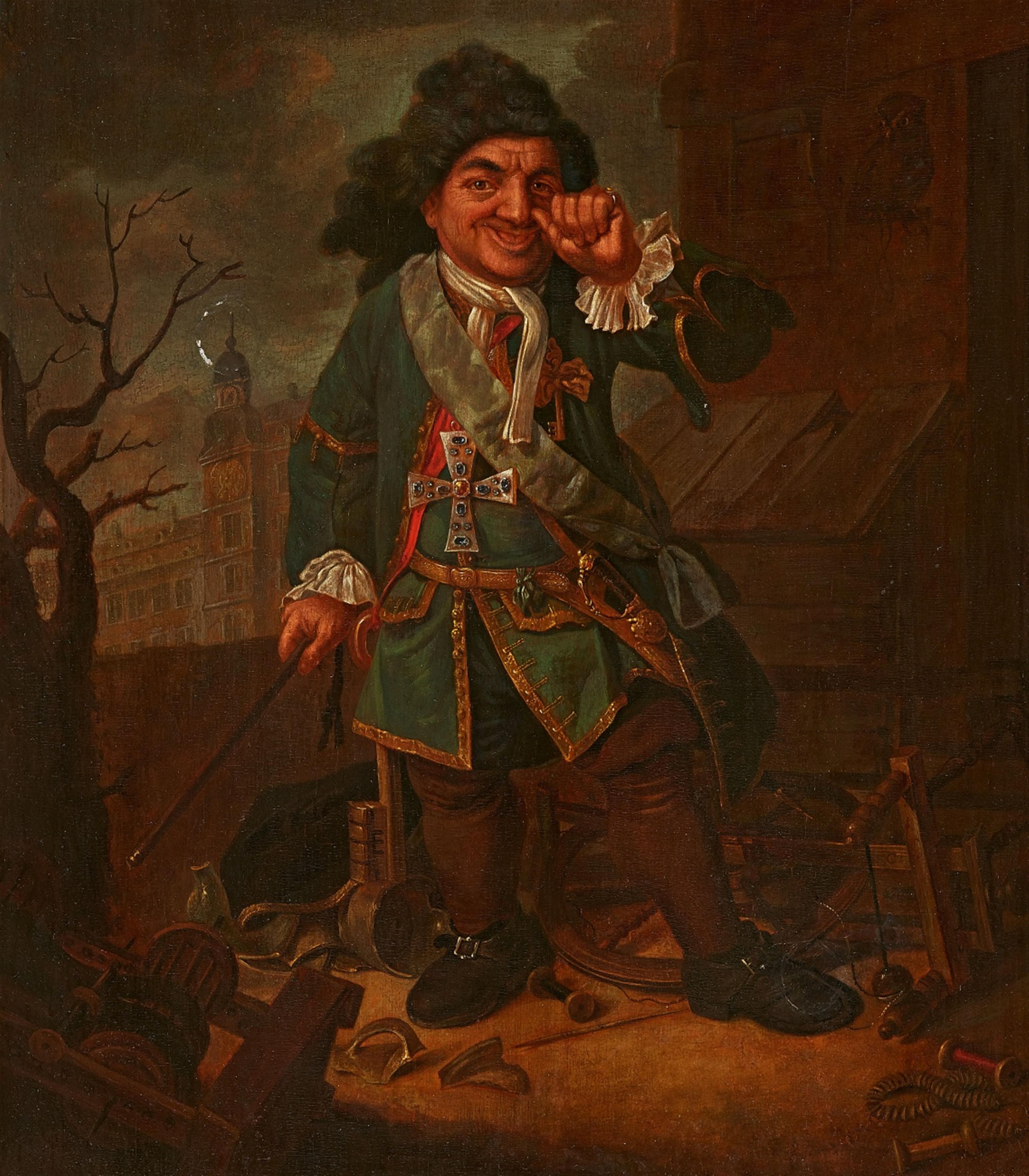 Johann Georg Dathan, copy after - Portrait of the Court Jester Clemens Perkeo - image-1