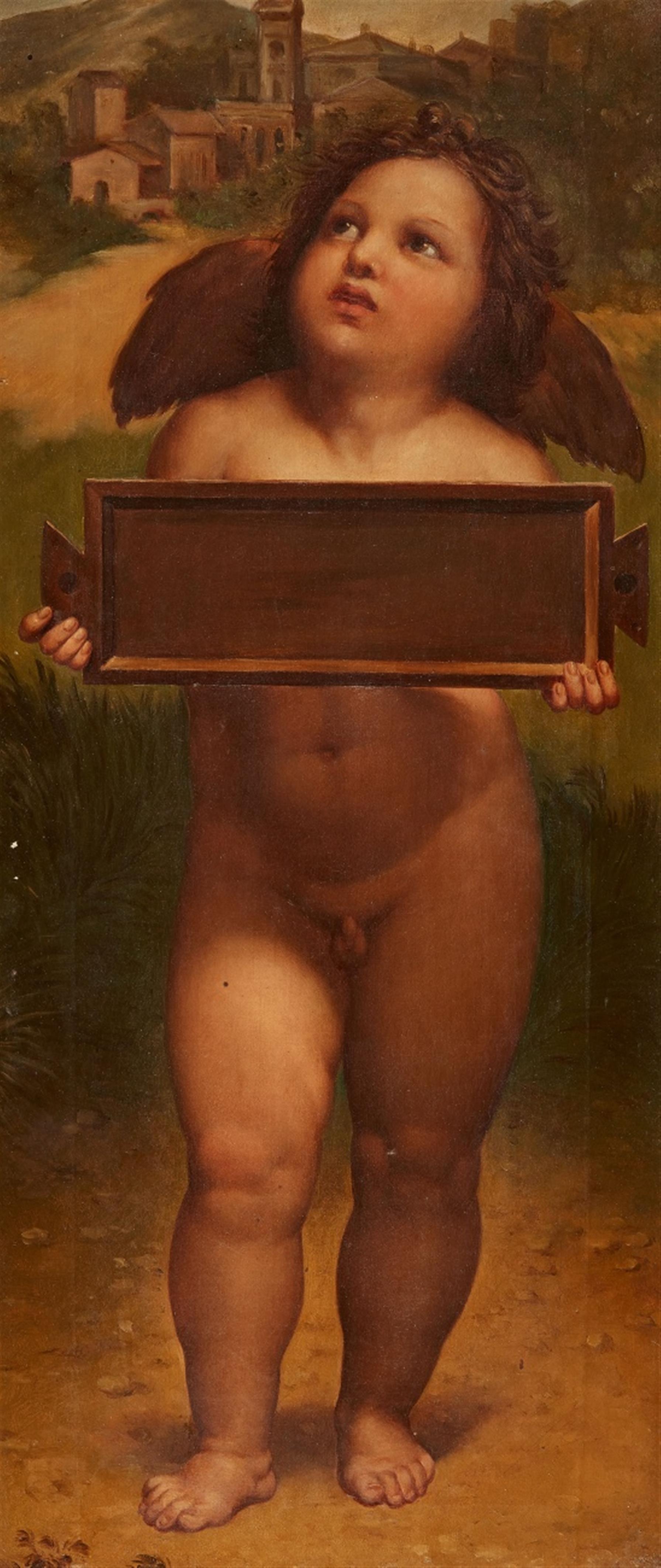 Deutscher Künstler des 19. Jahrhunderts - Zwei Gemälde mit stehenden Putti - image-1