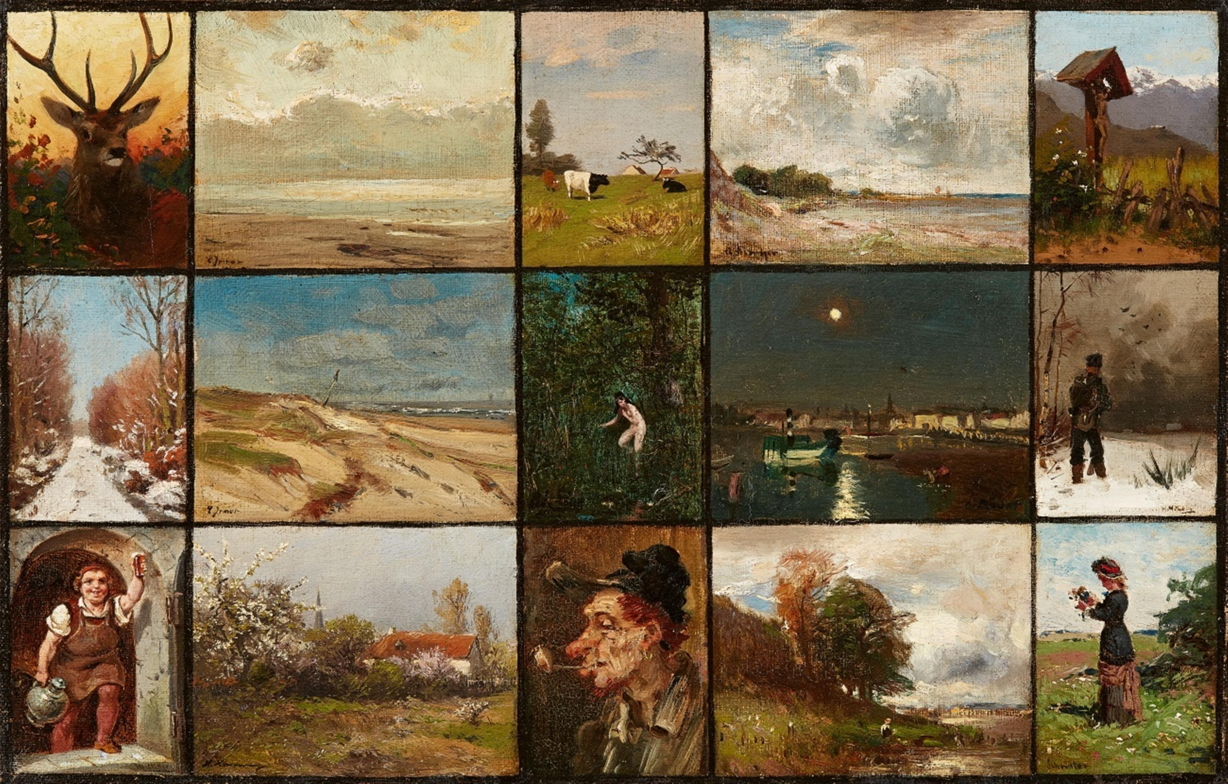 Carl Irmer - Gemälde mit fünfzehn Darstellungen verschiedener Maler - image-1
