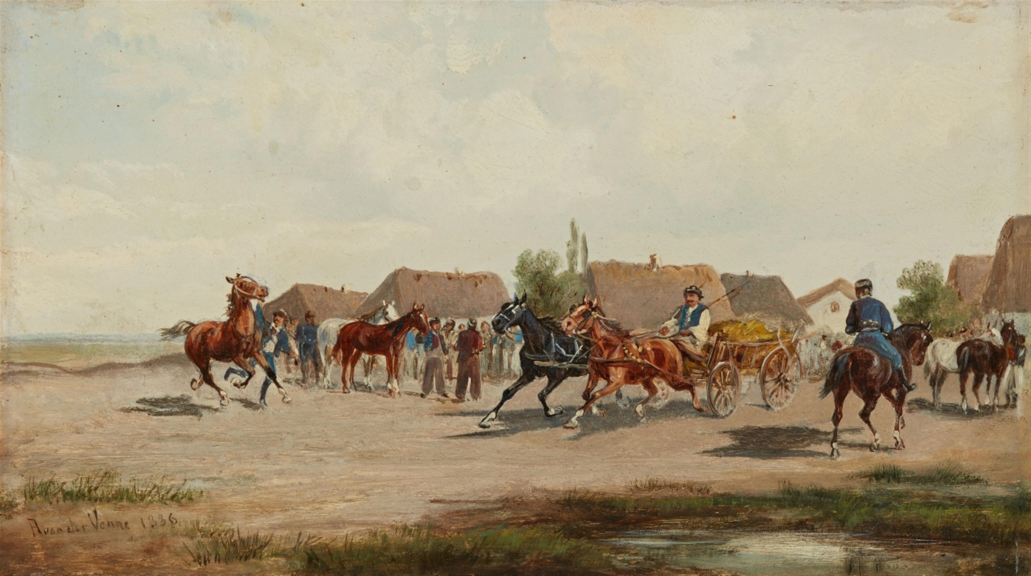 Adolf van der Venne - Auf dem Pferdemarkt - image-1
