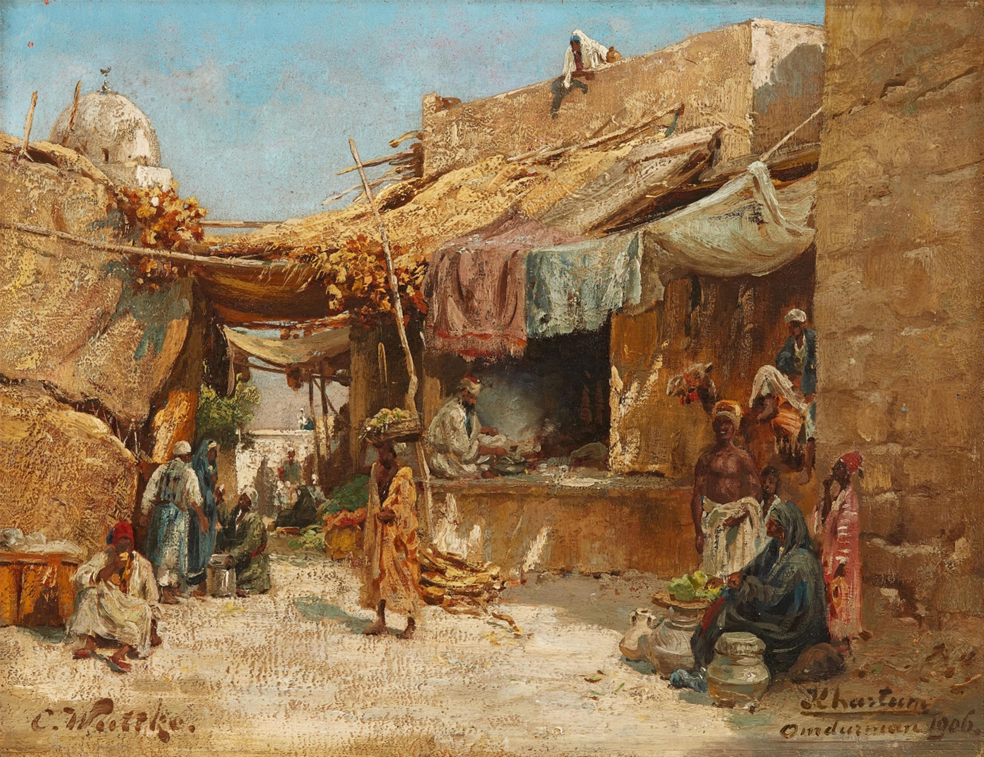 Carl Wuttke - The Bazaar at Khartoum - image-1
