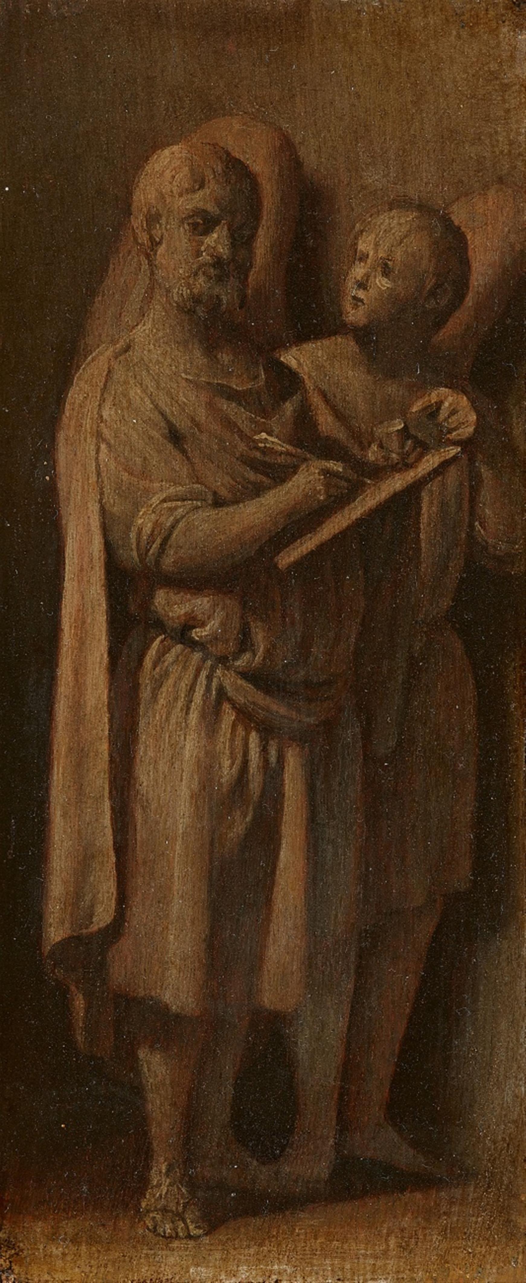 Flämischer Meister des 17. Jahrhunderts - Vier Tafeln mit Grisailledarstellungen der Evangelisten - image-3