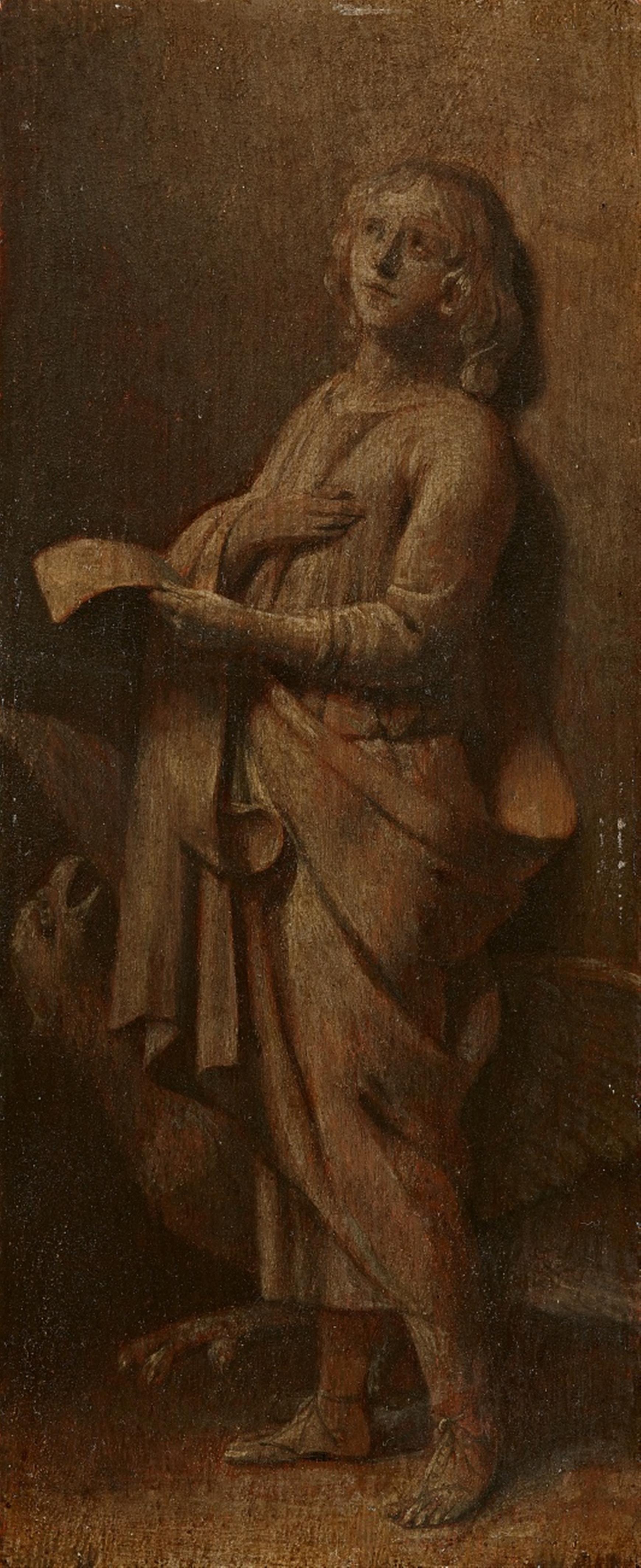 Flämischer Meister des 17. Jahrhunderts - Vier Tafeln mit Grisailledarstellungen der Evangelisten - image-4
