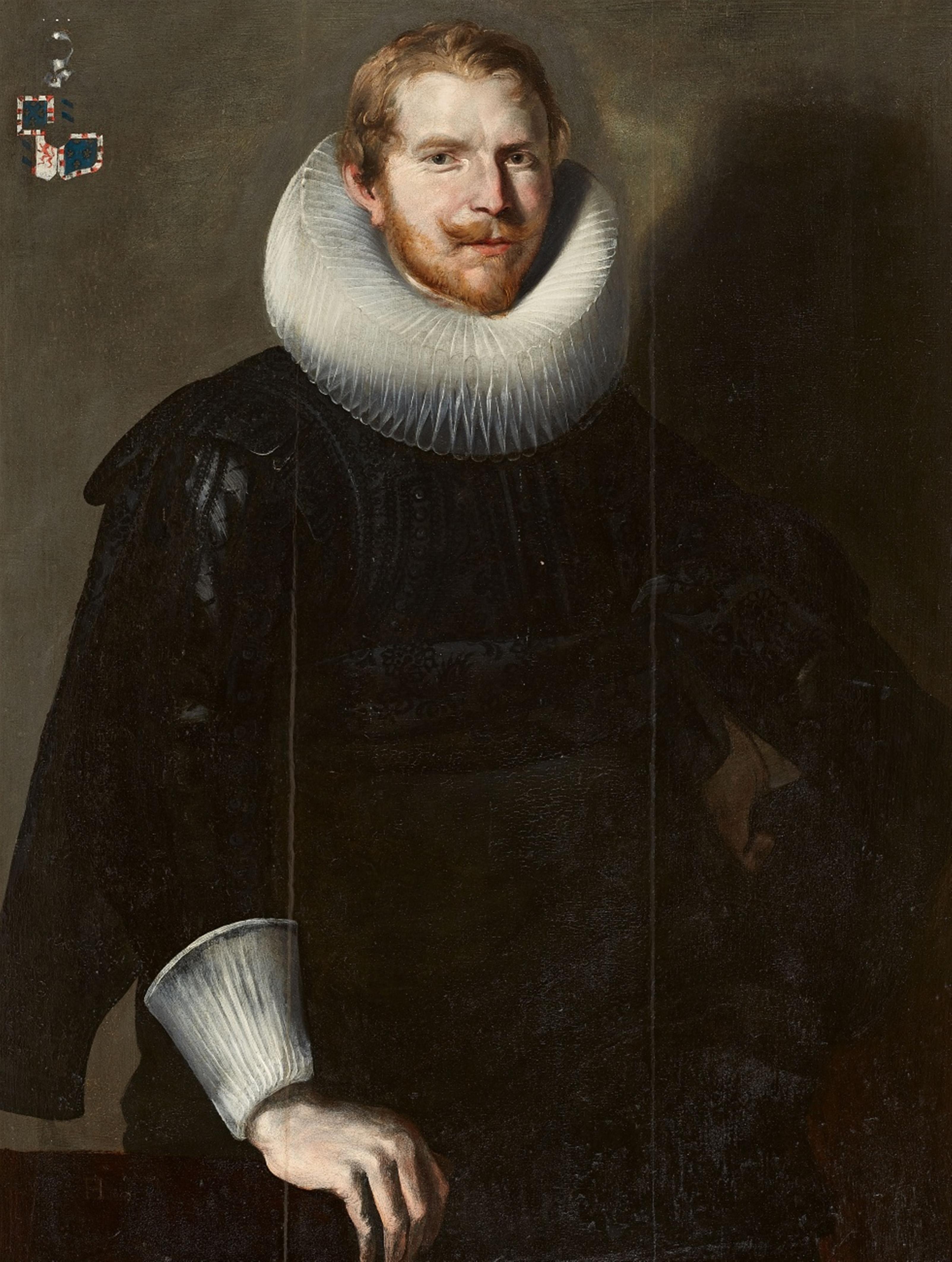 Niederländischer Meister des 17. Jahrhunderts - Bildnis eines Herrn mit großem Mühlsteinkragen - image-1