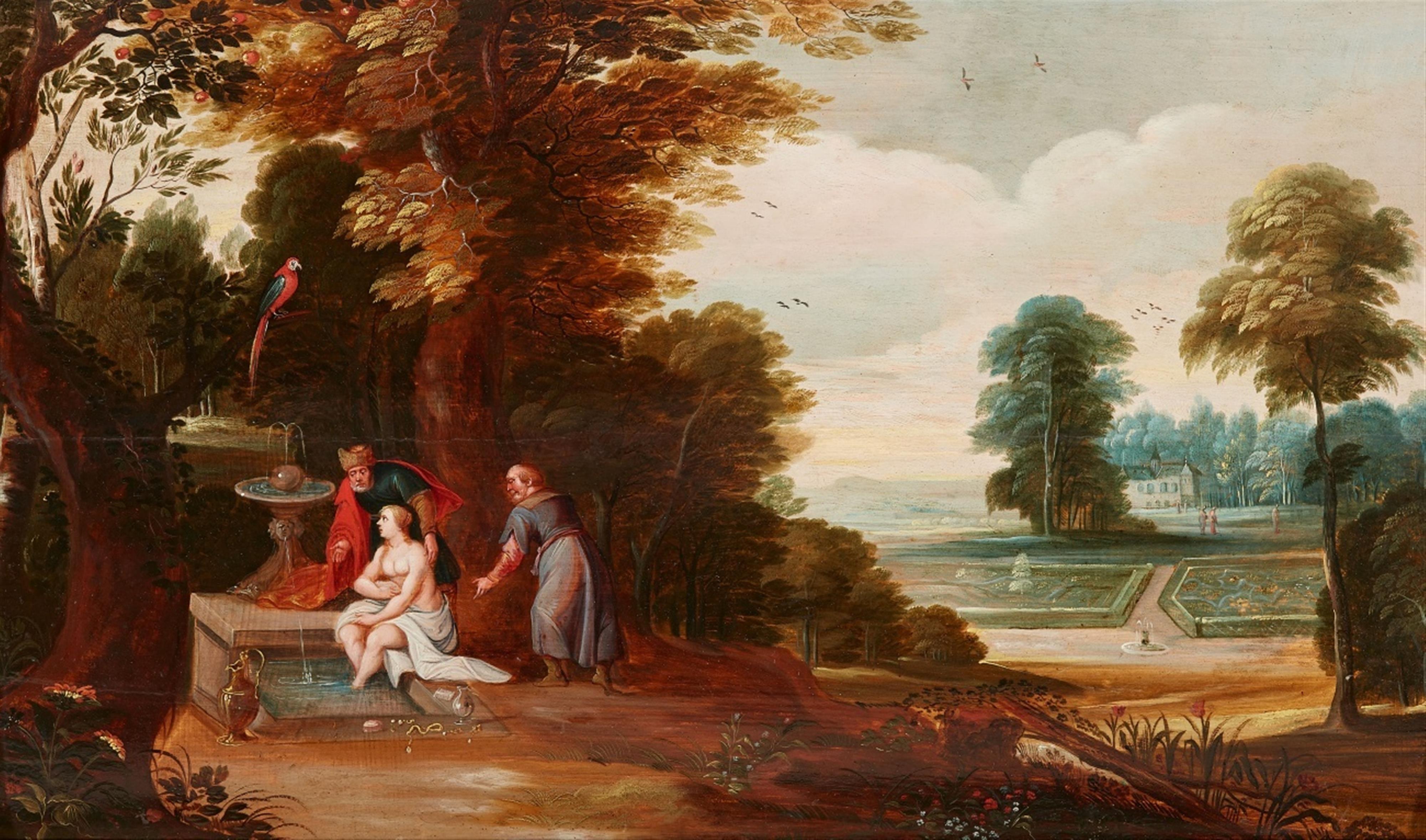 Andries Snellinck, zugeschrieben - Susanna und die beiden Alten Abraham und die drei Engel - image-1