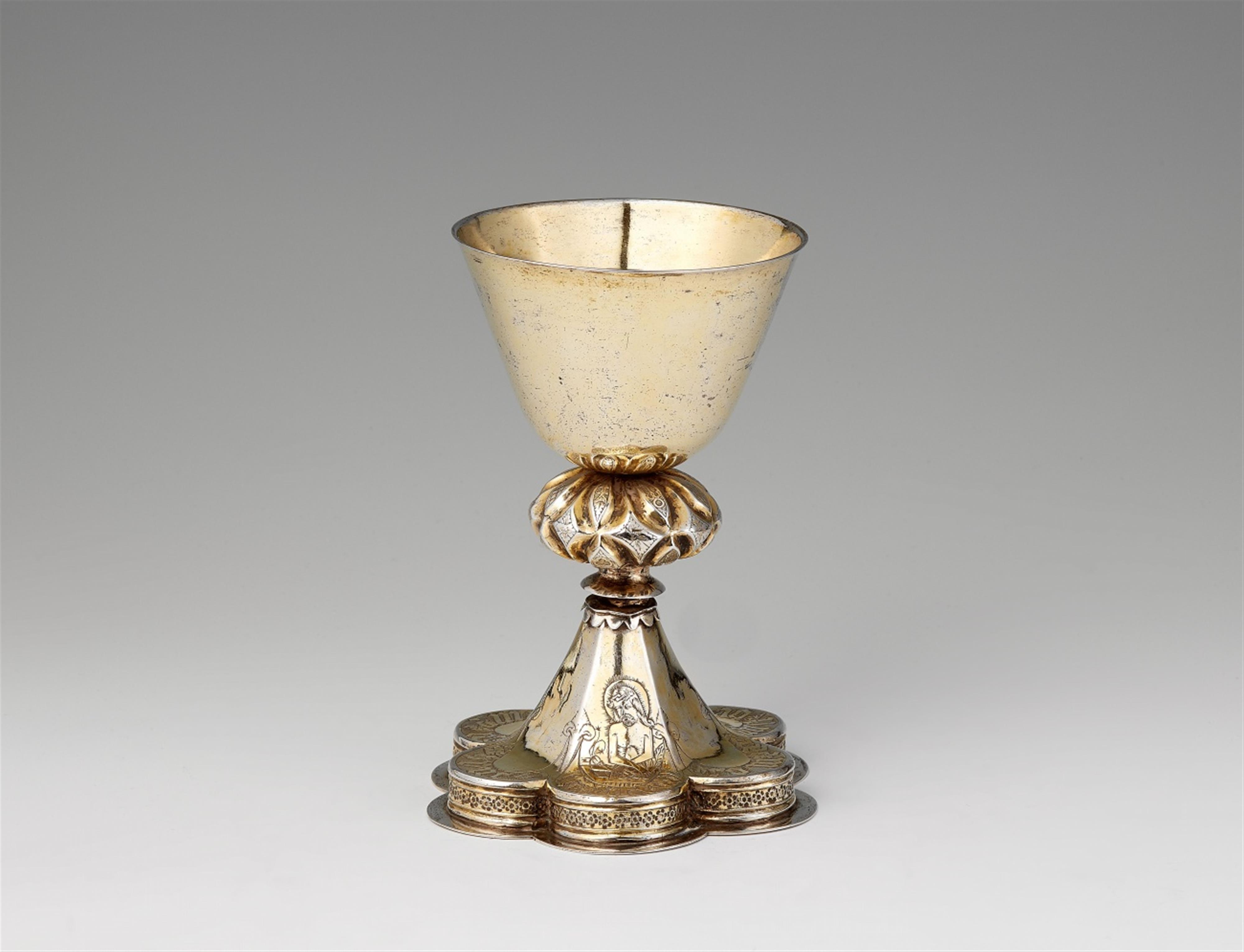 A late Gothic German silver gilt chalice - image-1