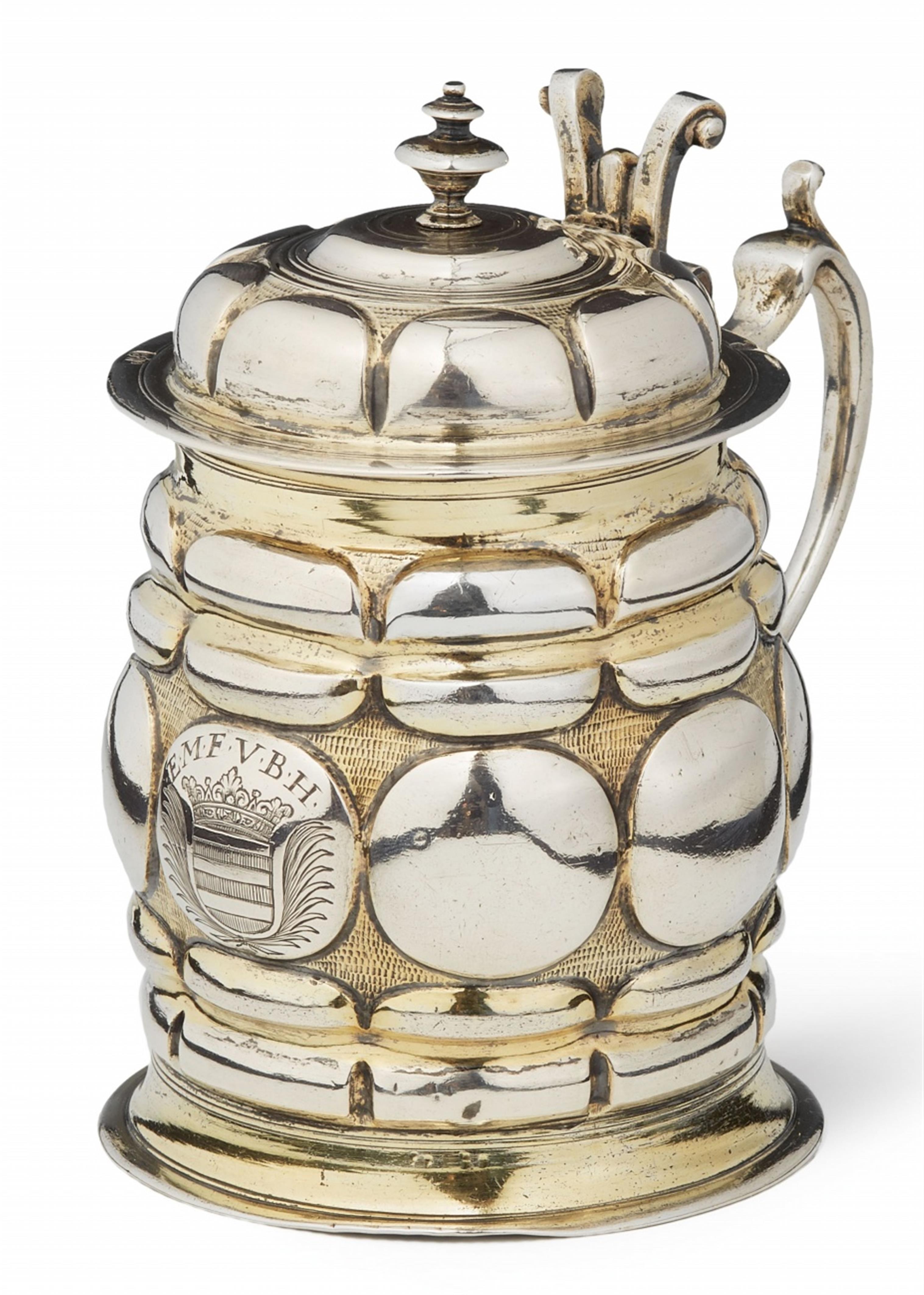 A small Augsburg silver gilt tankard - image-1