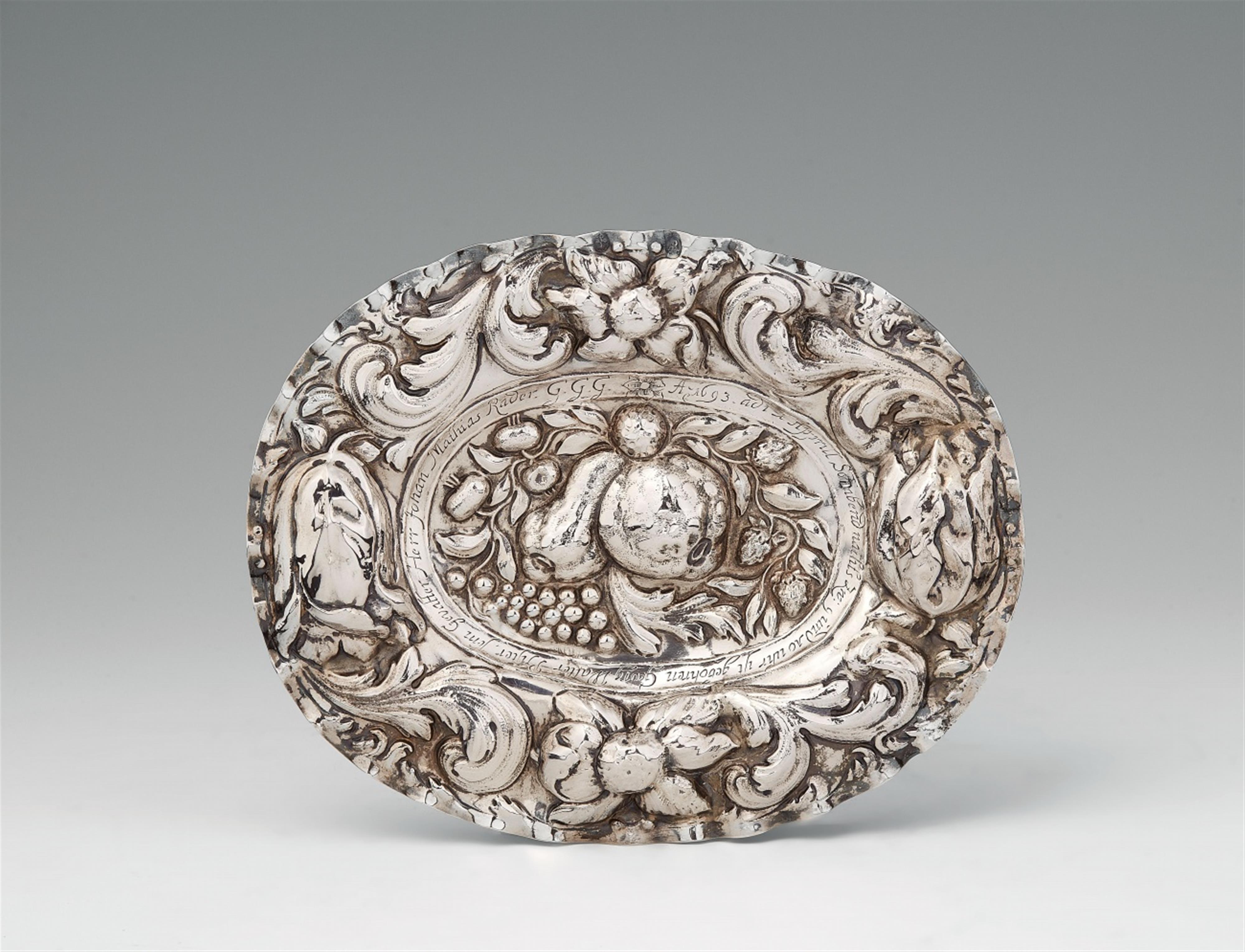 A rare Lindau silver christening bowl - image-1