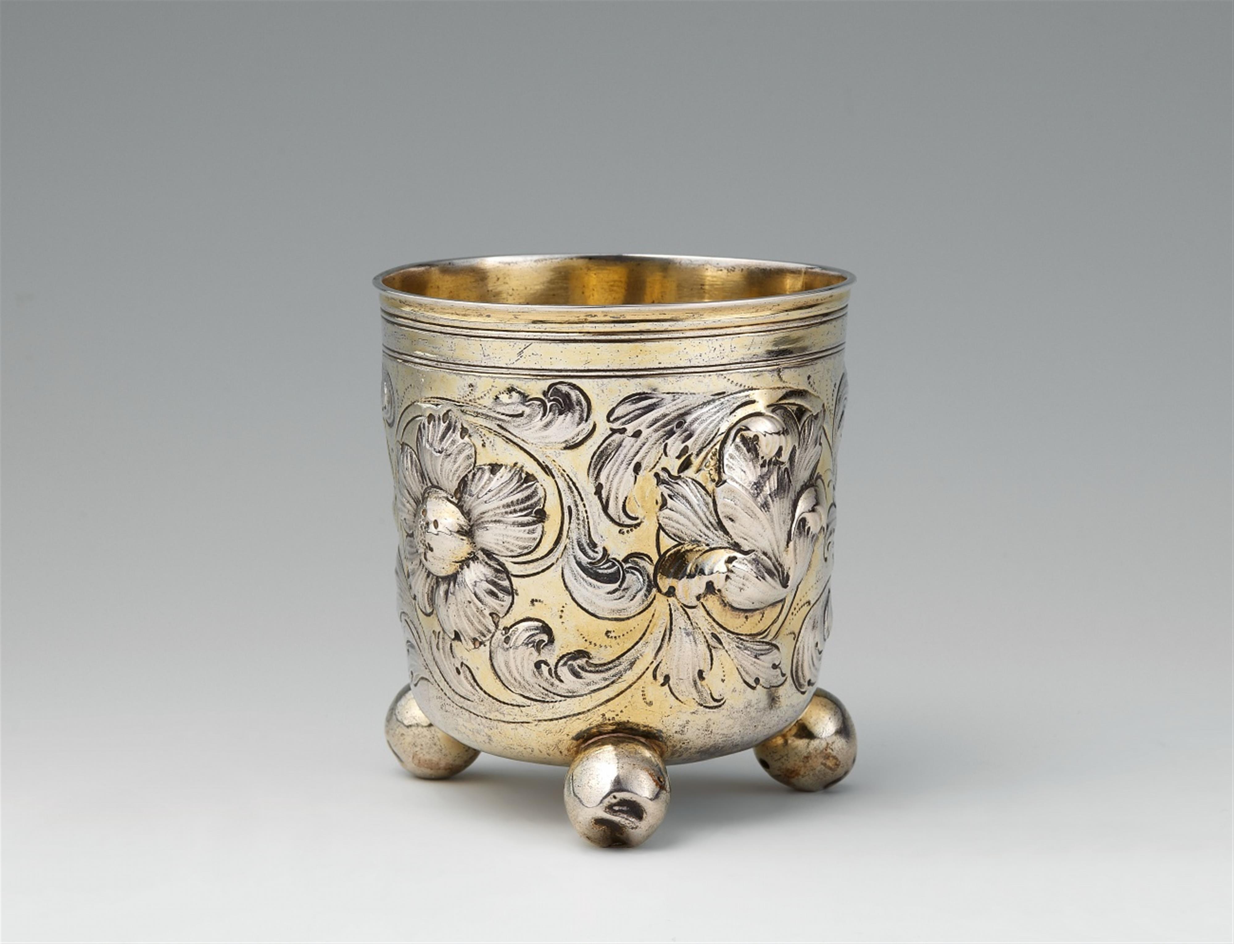 A Nuremberg partially gilt silver beaker - image-1