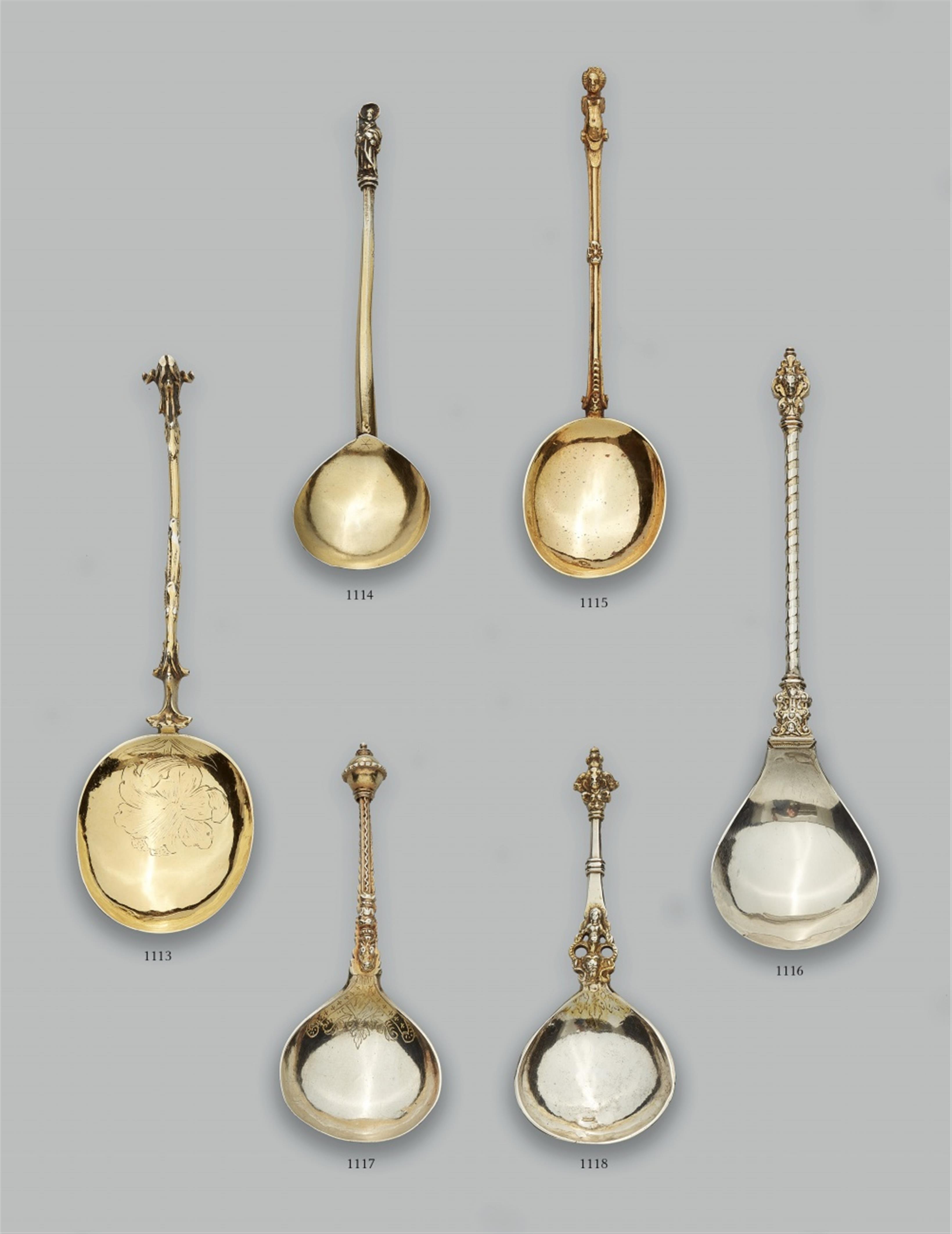 A Hamburg silver gilt spoon - image-1