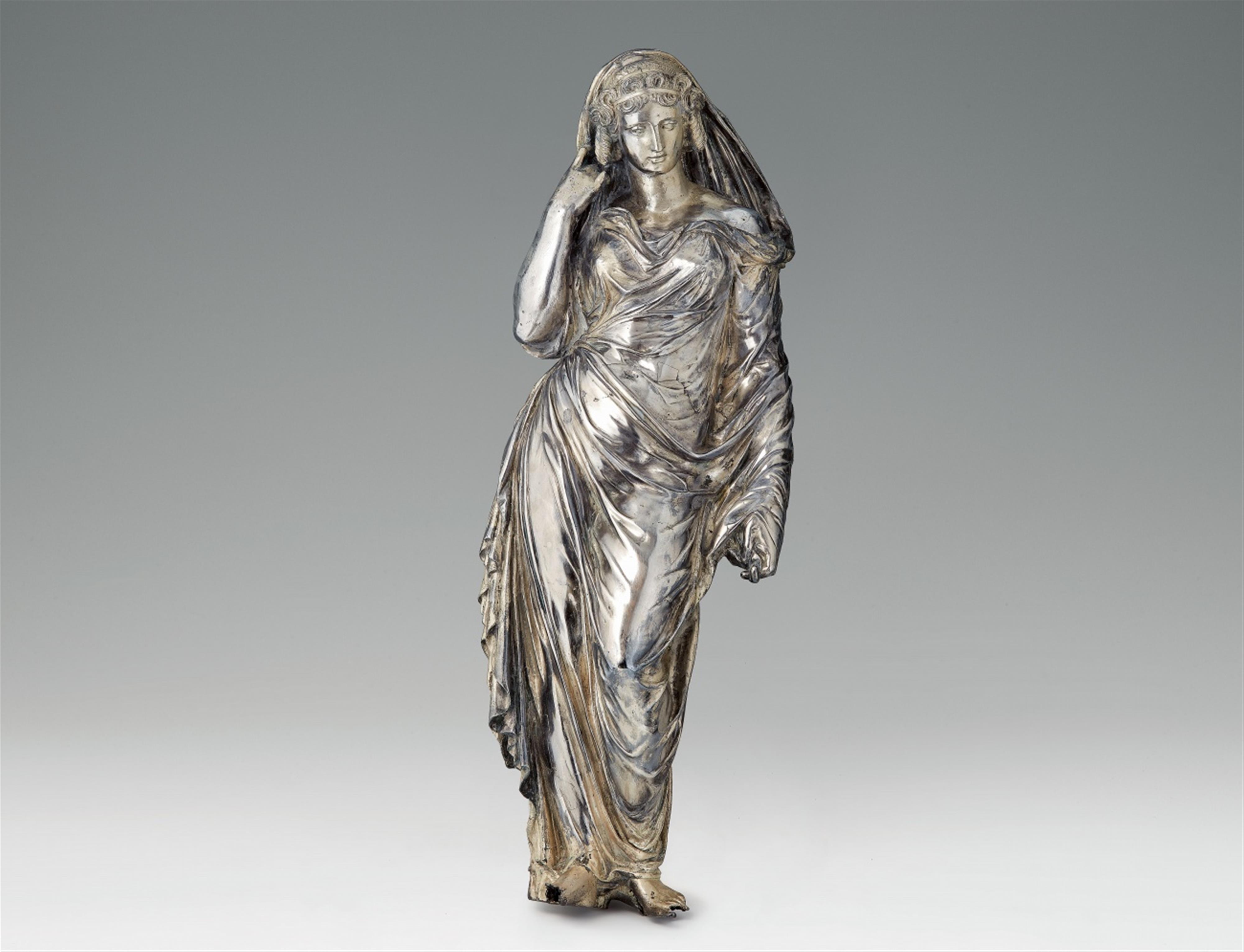 A large silver standing figure of a Vestal - image-1